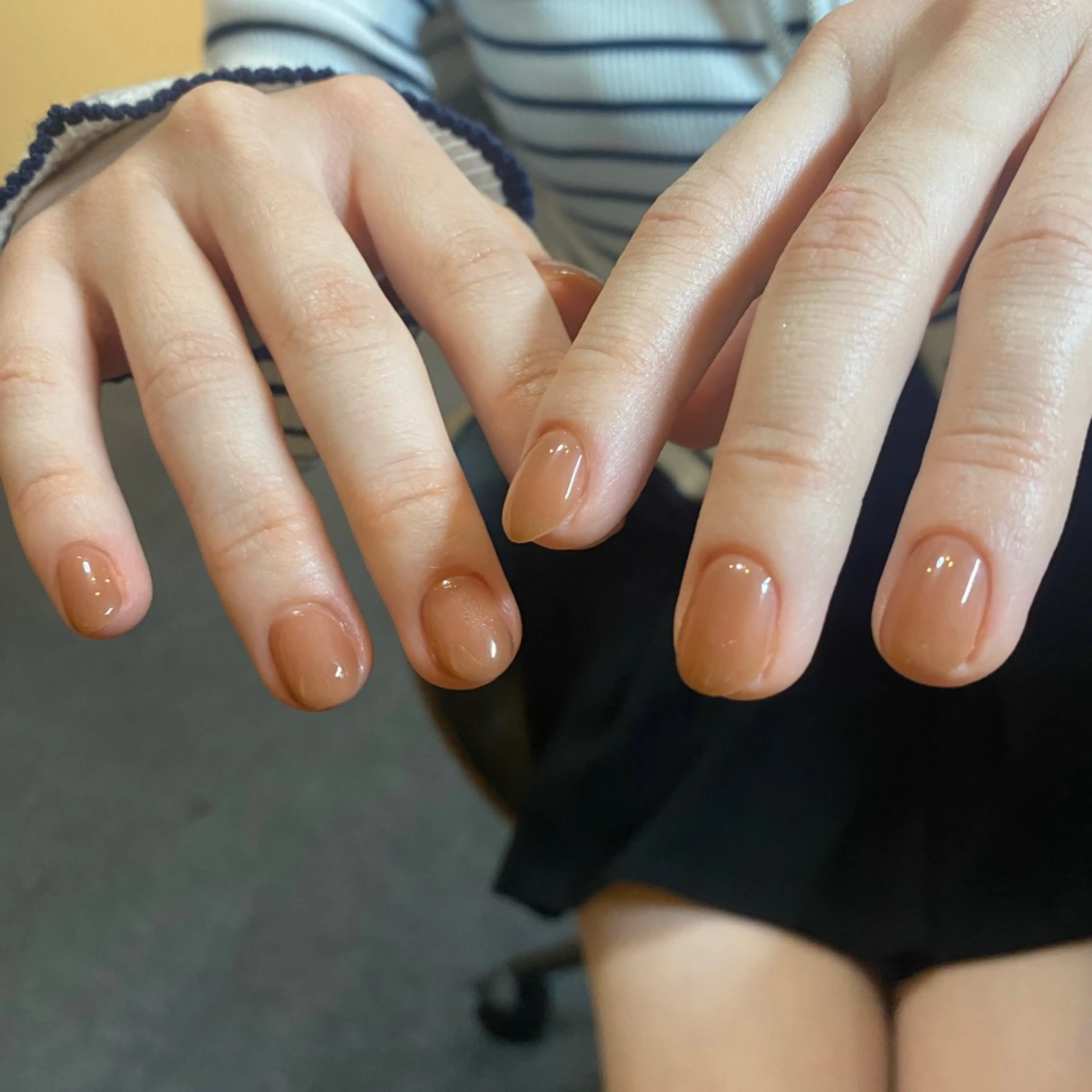 ネイル オフィスネイル ワンカラーネイル ピンク ピンクベージュ ショートネイル ハンドネイル ハンドケア 🎀NAIL🎀 AI🪄︎︎◝✩のネイルデザイン