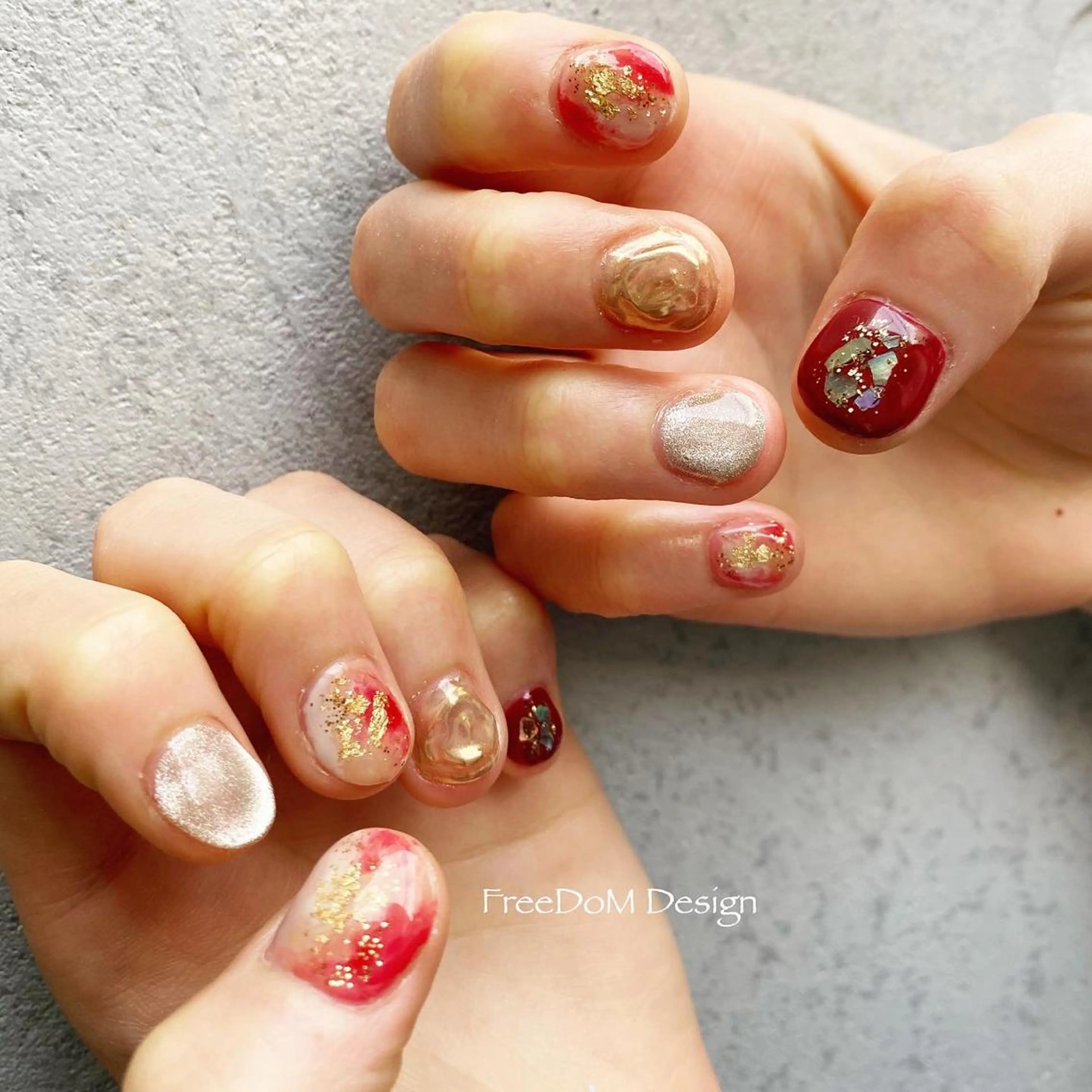 ネイル ＦreeDoＭ   Design所属・W KUMIのネイルデザイン