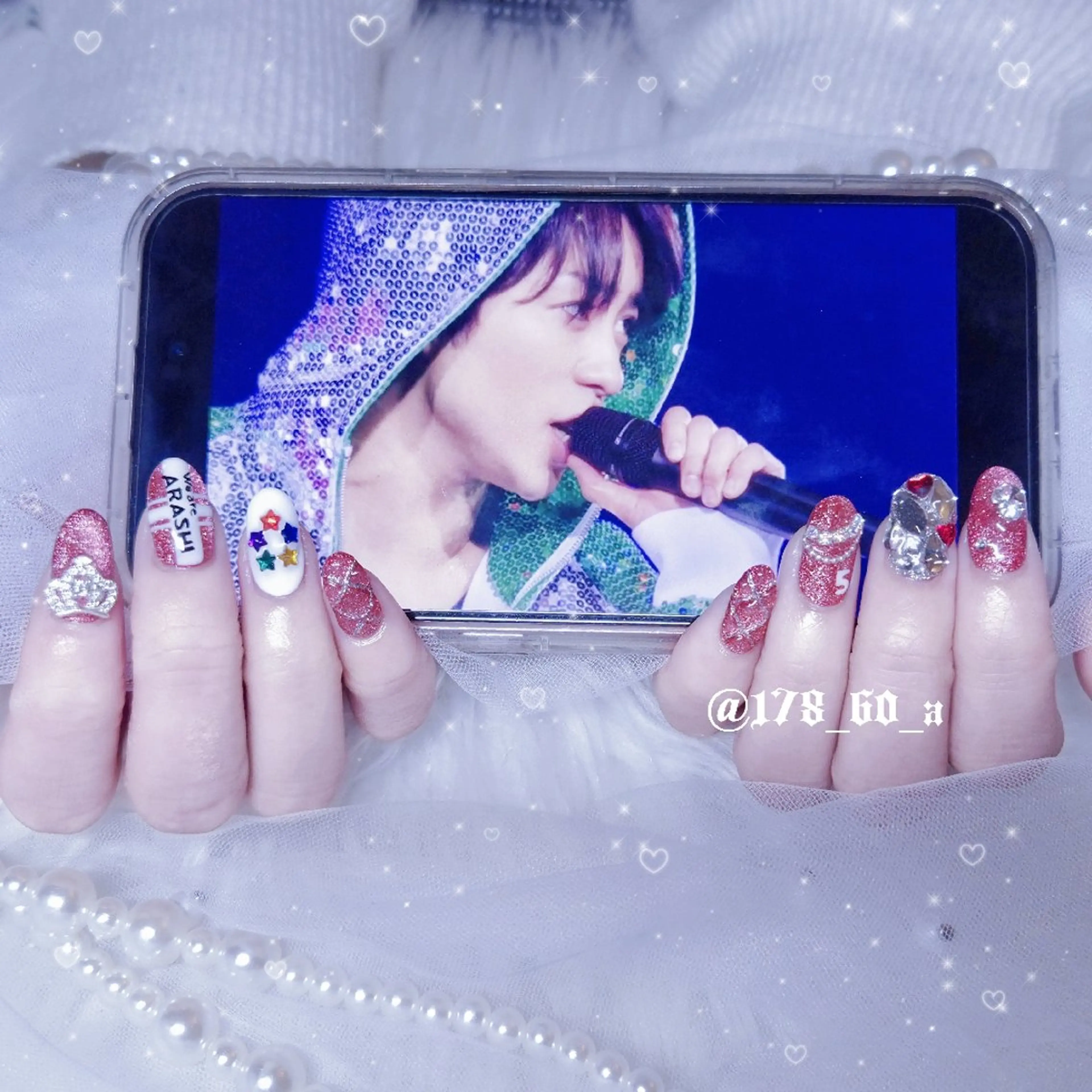 ネイル スカルプネイル ハンドネイル HAPPINAS🎀  れん🖤痛ネイルのネイルデザイン