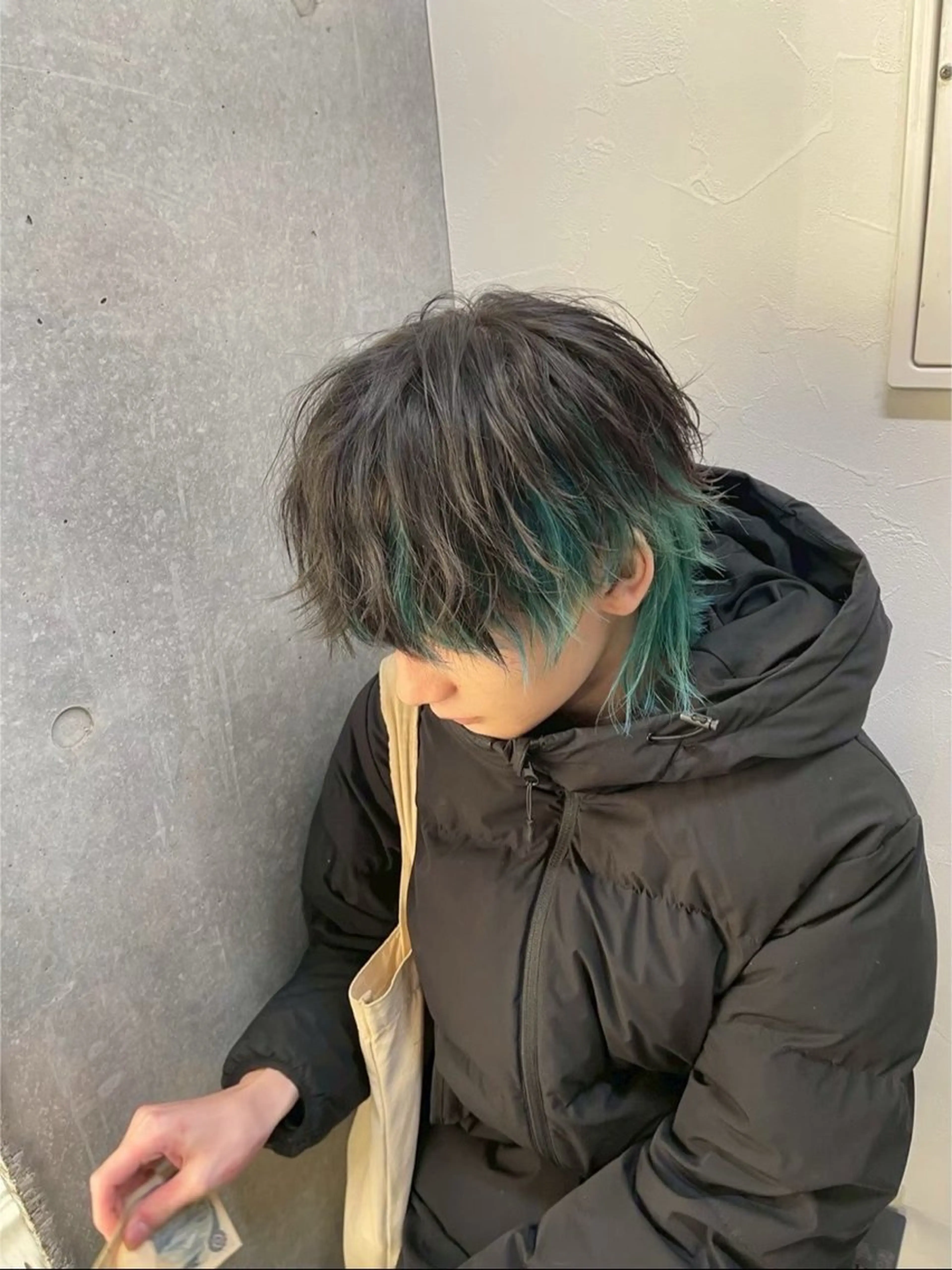 カラー ヘアアレンジ メンズ メンズウルフ🐺♡ ブリーチ♡ヘアメ🎀のヘアスタイル