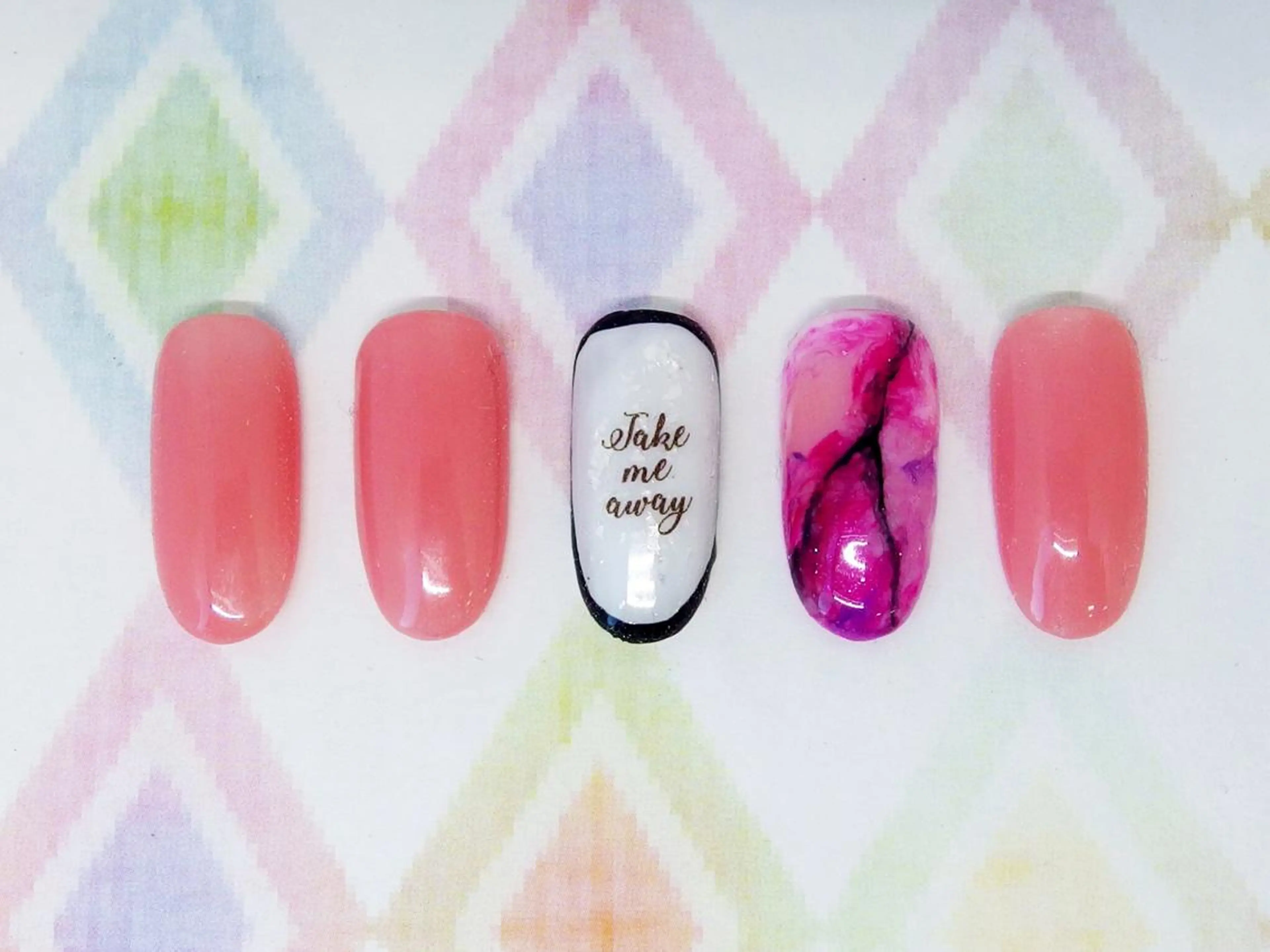 ネイル 大理石ネイル(マーブル) ティーエヌ 金山駅東口店のネイルデザイン