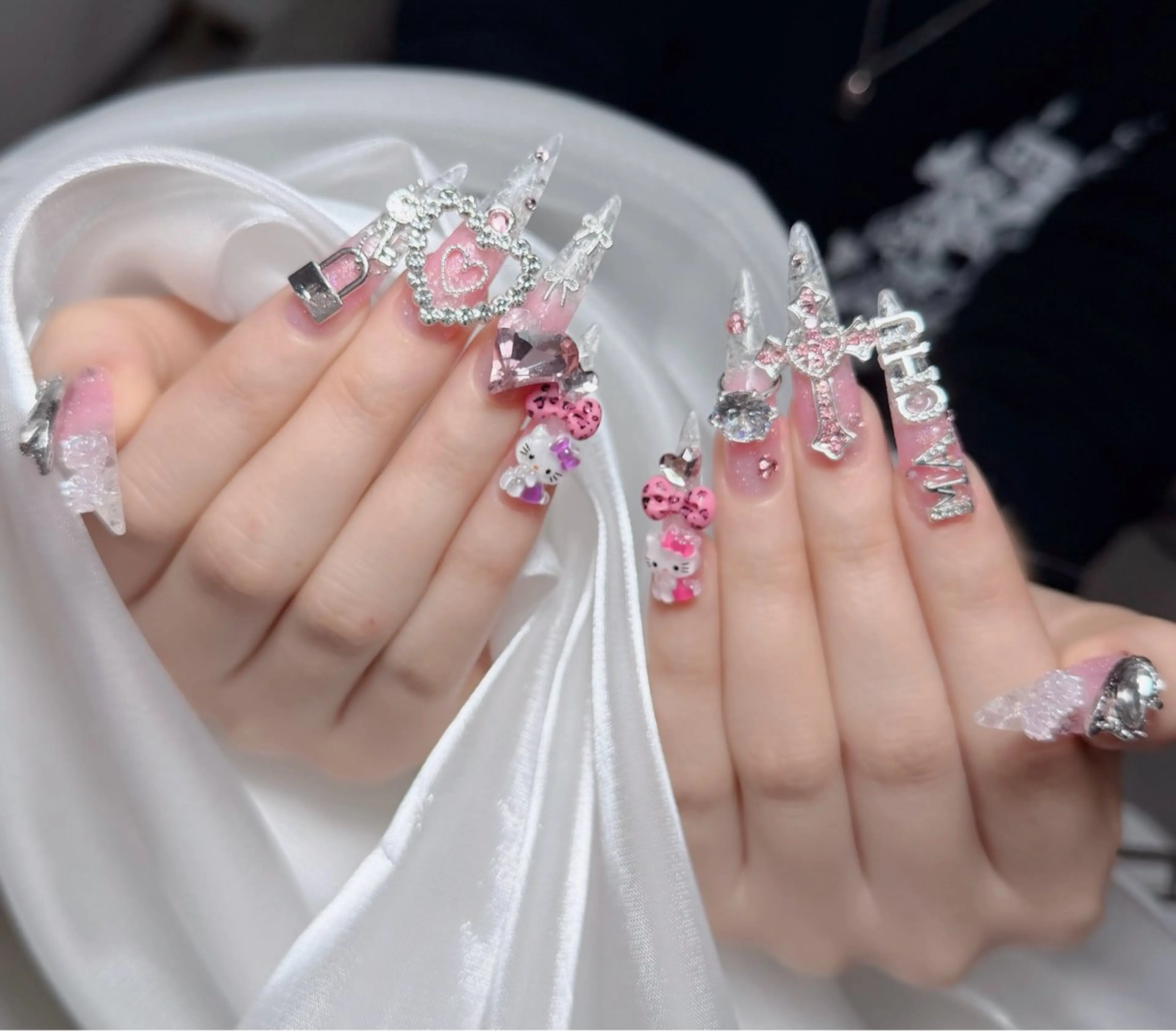 ネイル アートネイル フレンチネイル ジェルネイル 韓国ネイル マグネットネイル ハンドネイル Lenie Nail Okuboのネイルデザイン