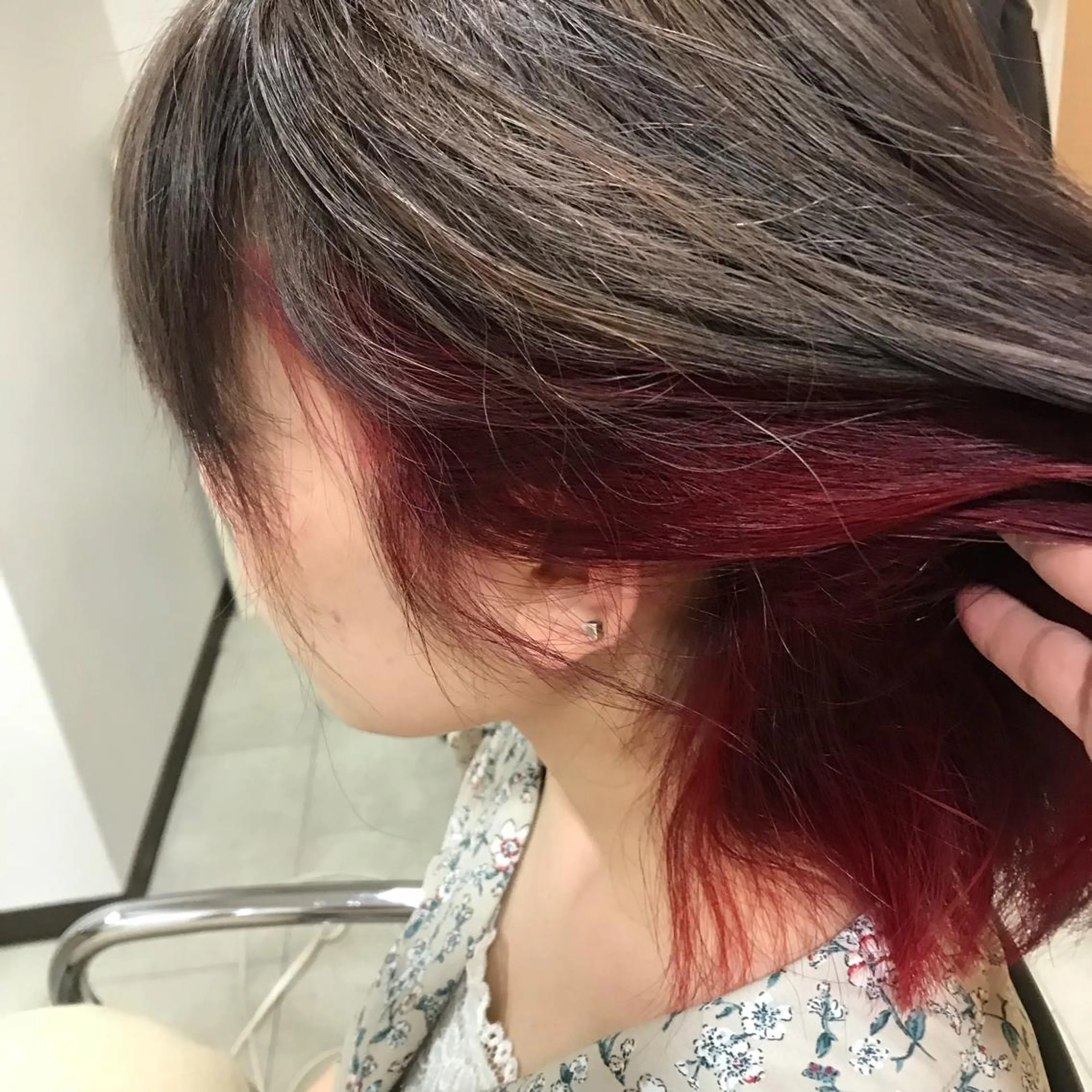 ミディアム ヘアカラー 長谷川 誠志のヘアスタイル