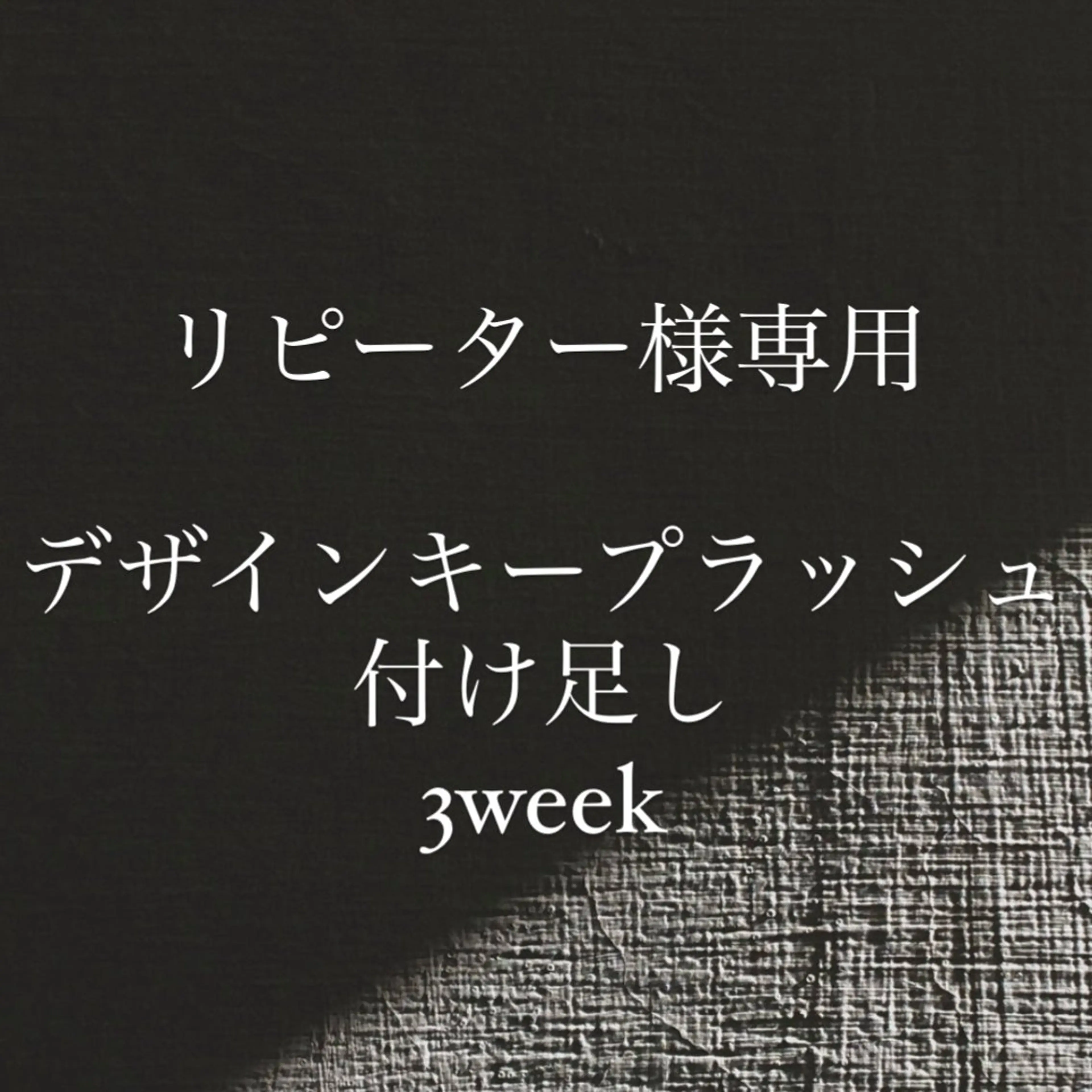 デザインキープラッシュ【3week以内付け足し】の写真