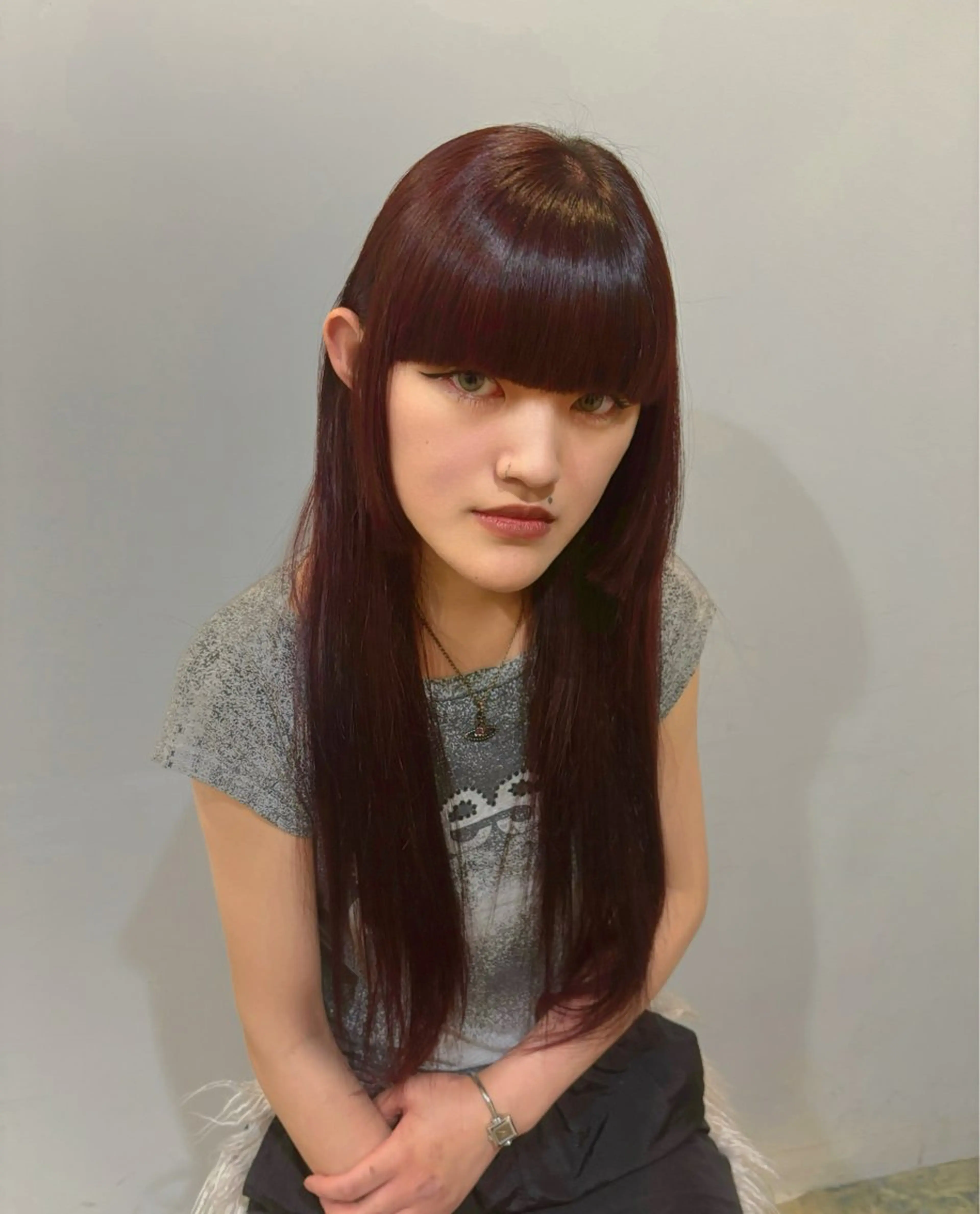 ロング ニシノ フウカのヘアスタイル