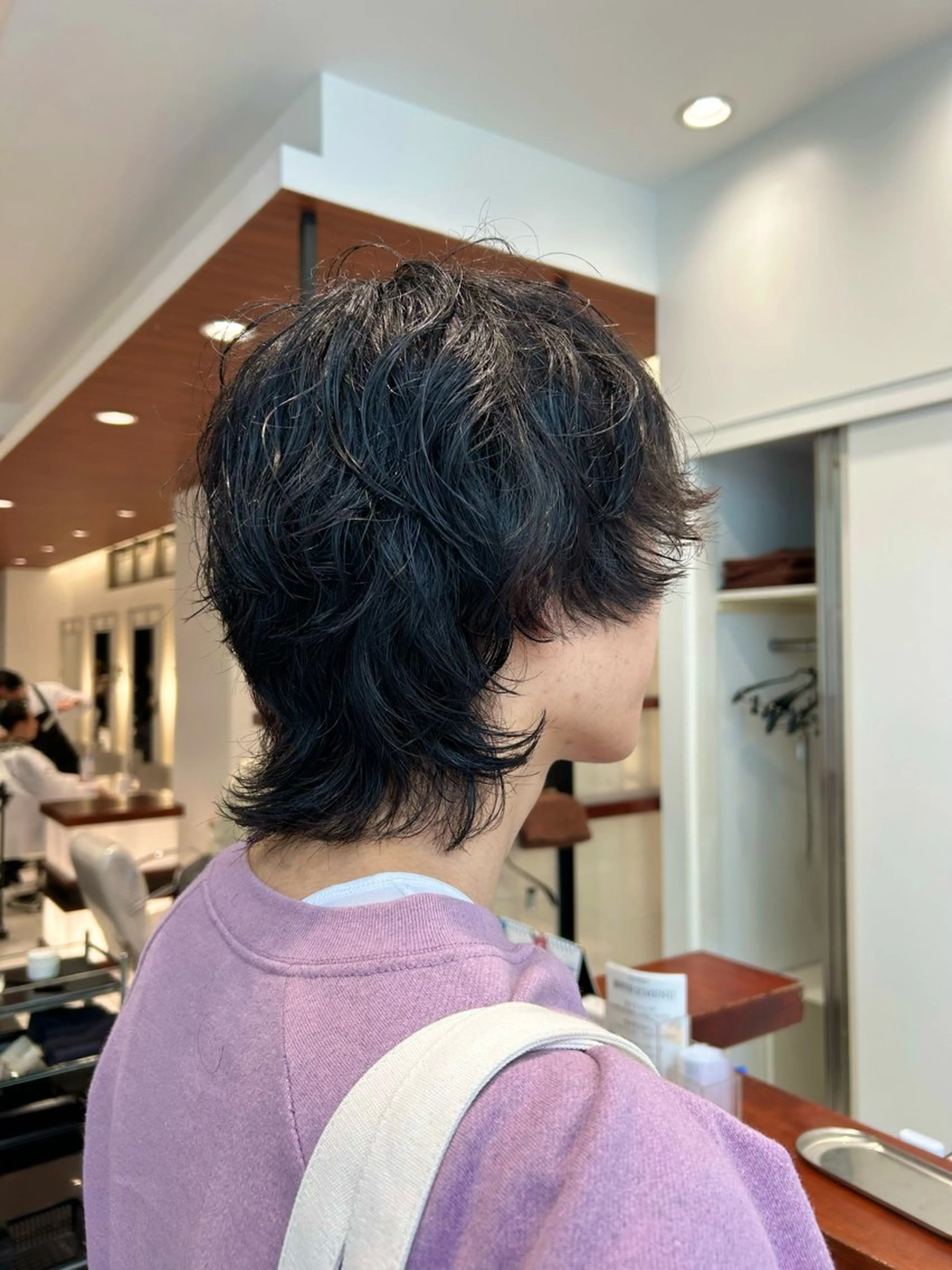 パーマ メンズ メンズパーマ メンズウルフカット ウルフカット カット オオタ ユイナ🌈のヘアスタイル