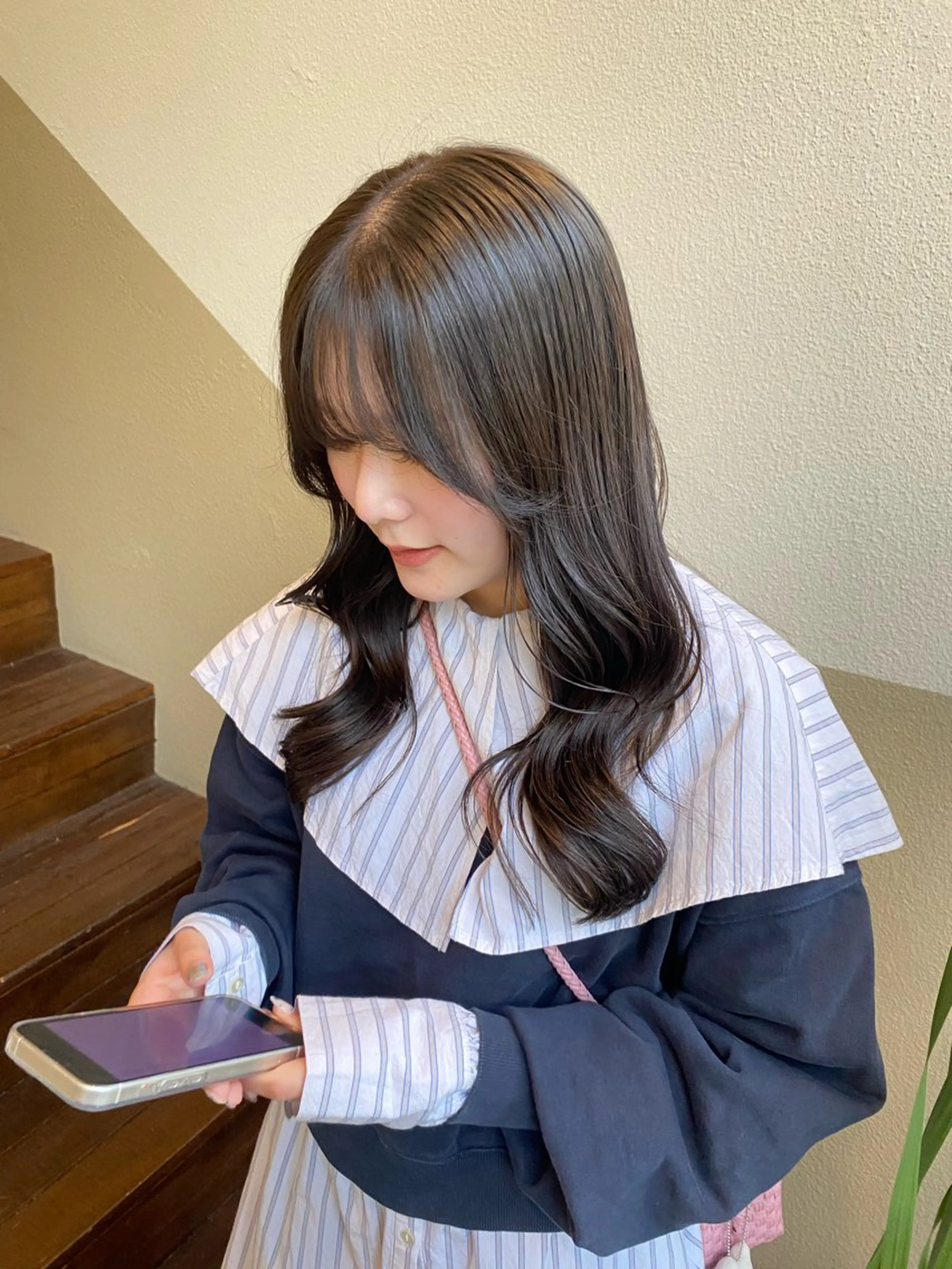 ロング カラー カット ヘアカラー トリートメント 透明感カラー/ 小顔カット/ミヅキのヘアスタイル