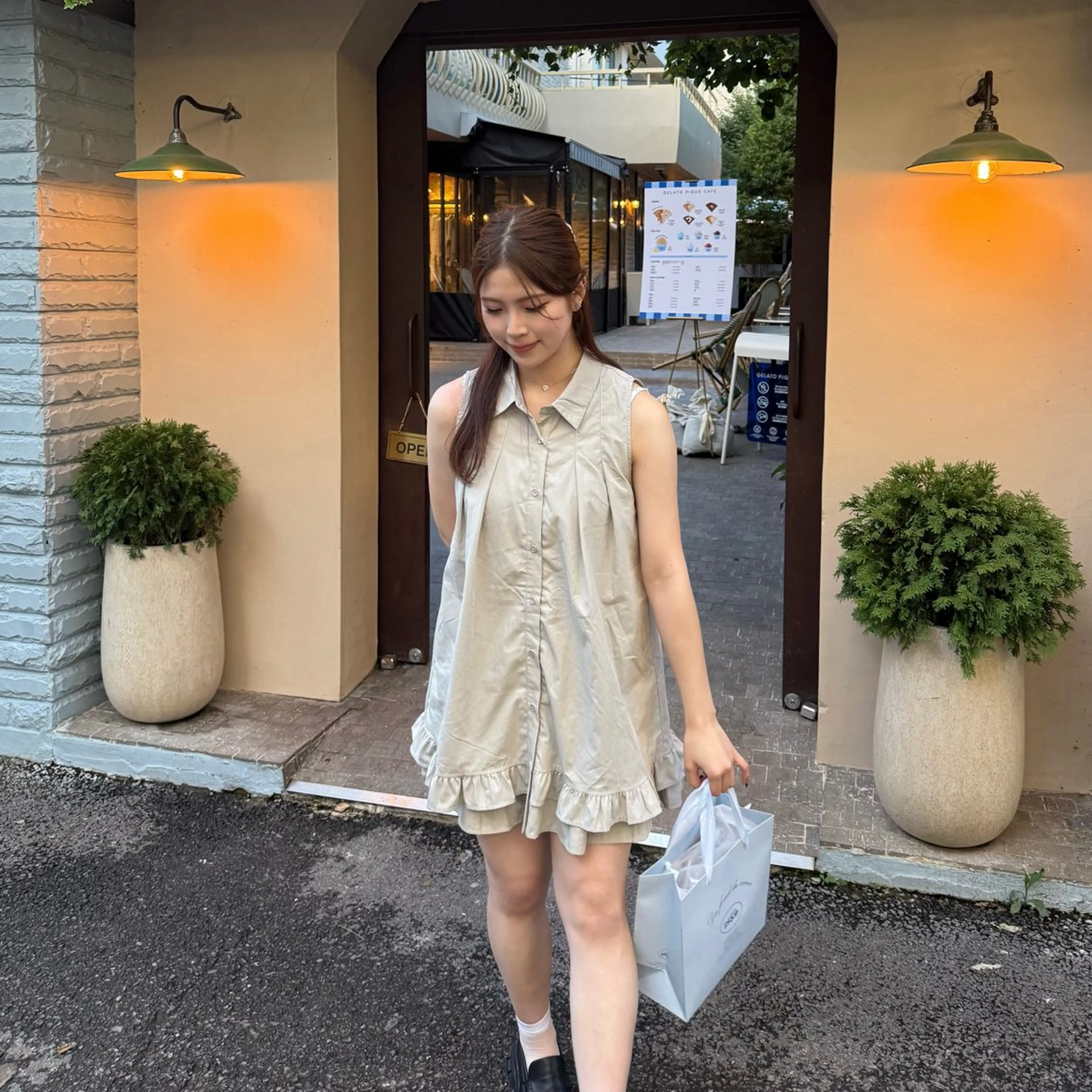 ミディアム カット ヘアカラー ブリーチなしW🎀 髪質改善／はのんのヘアスタイル