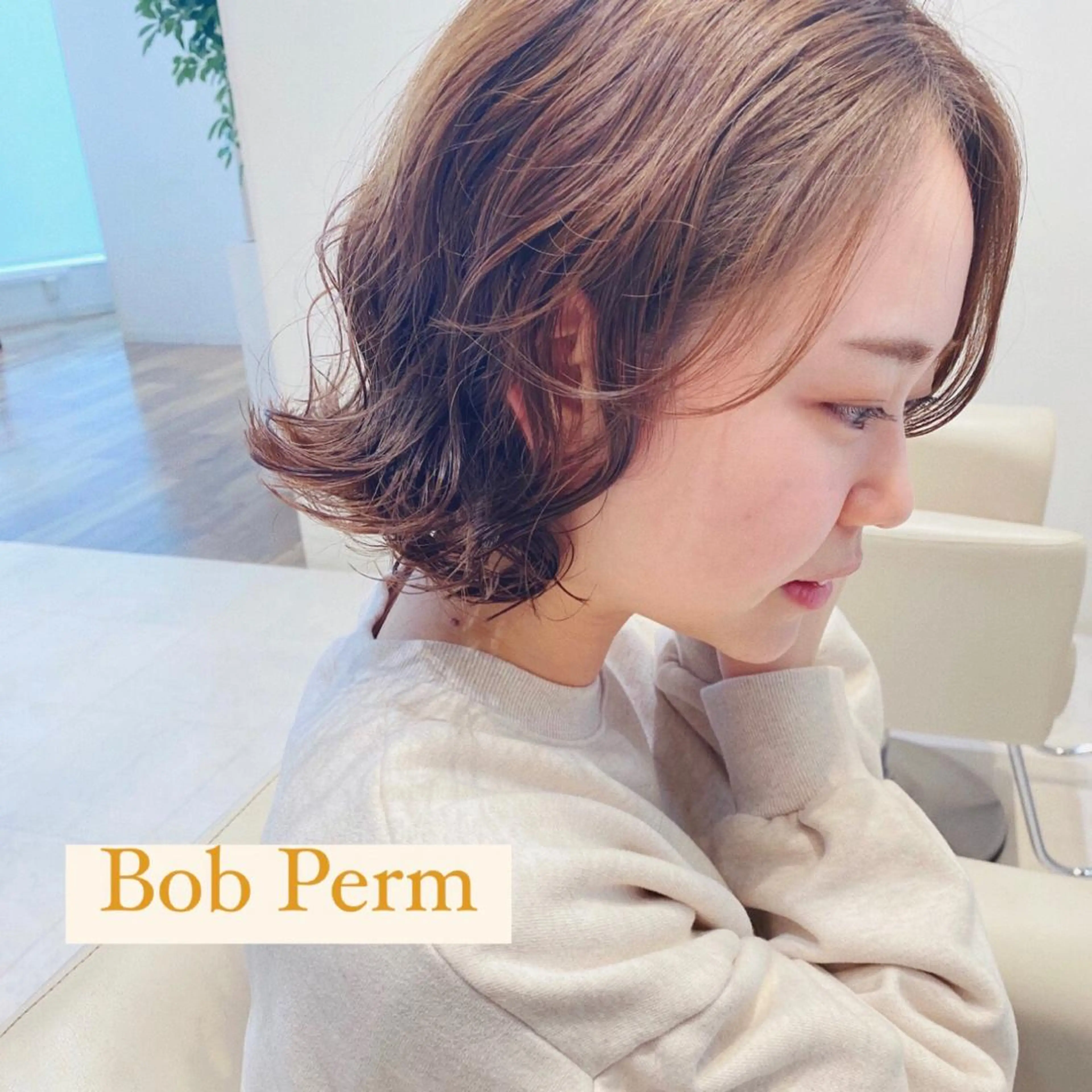 ショート パーマ ボブ BELLA/天王寺/ 似合わせ/木浦心のヘアスタイル