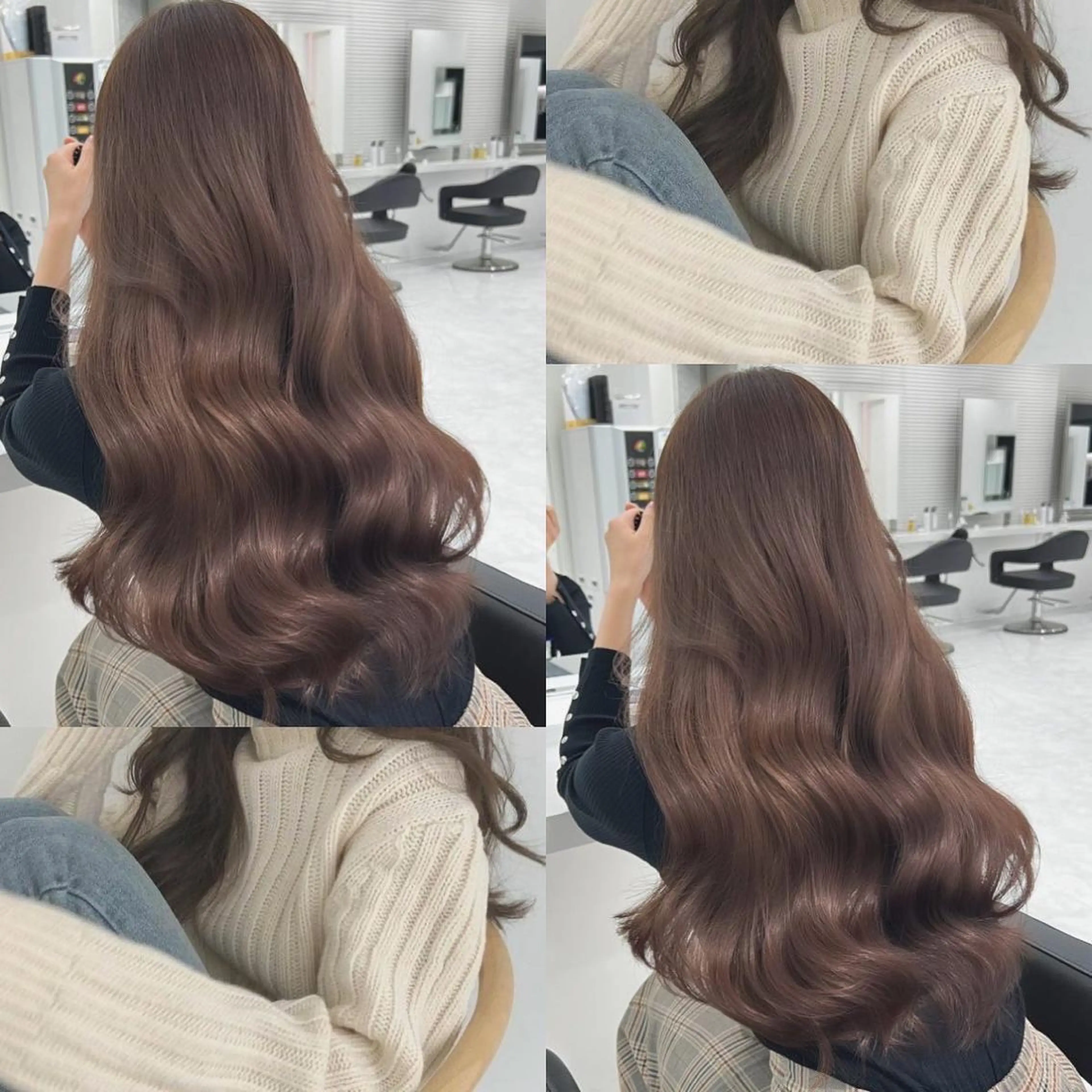 ロング カット ヘアカラー トリートメント ヘアセット まつパ/ケア ブリーチ/sEnAのヘアスタイル