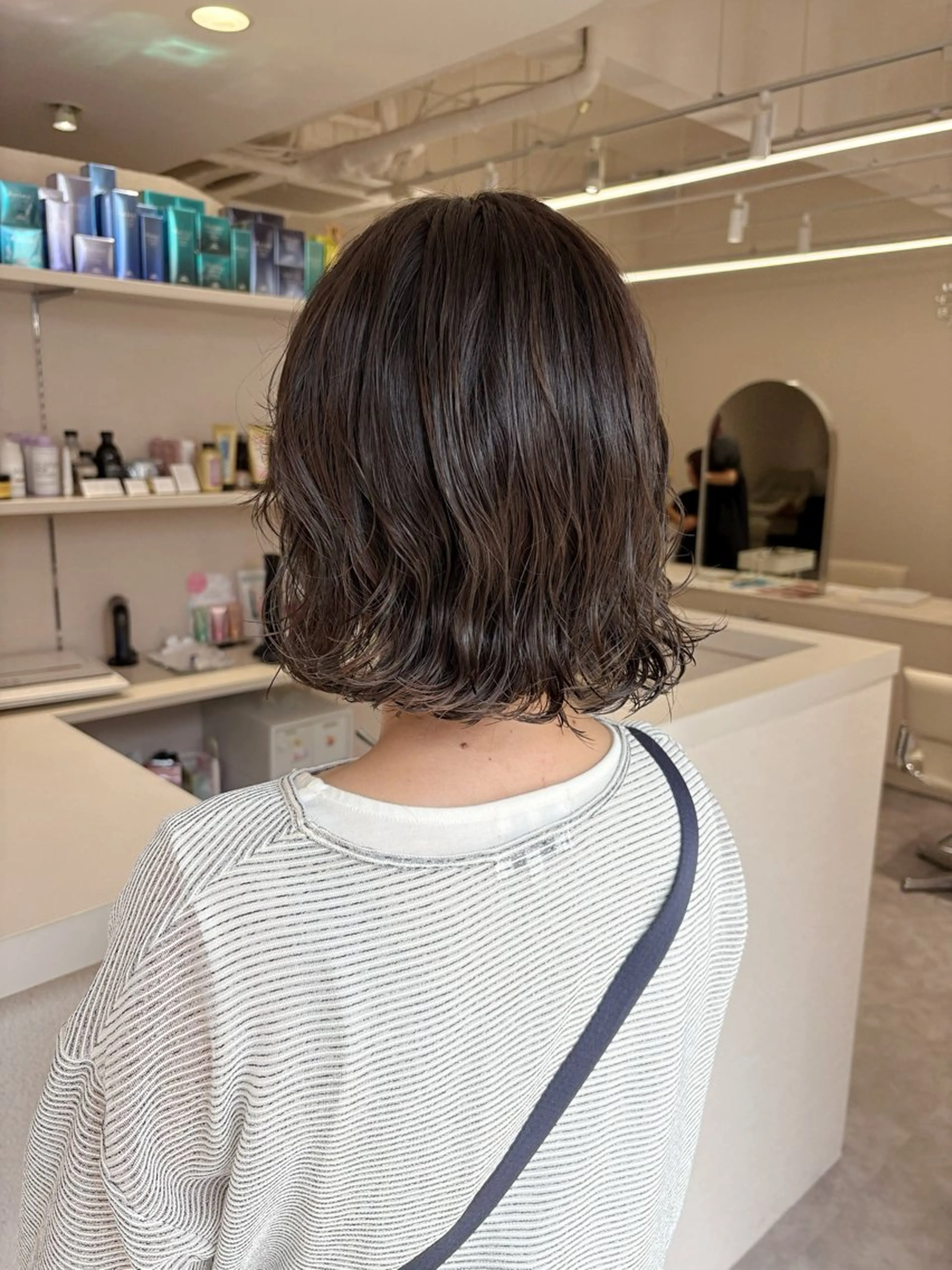 ミディアム カラー パーマ カット ヘアカラー 増渕 駿介のヘアスタイル