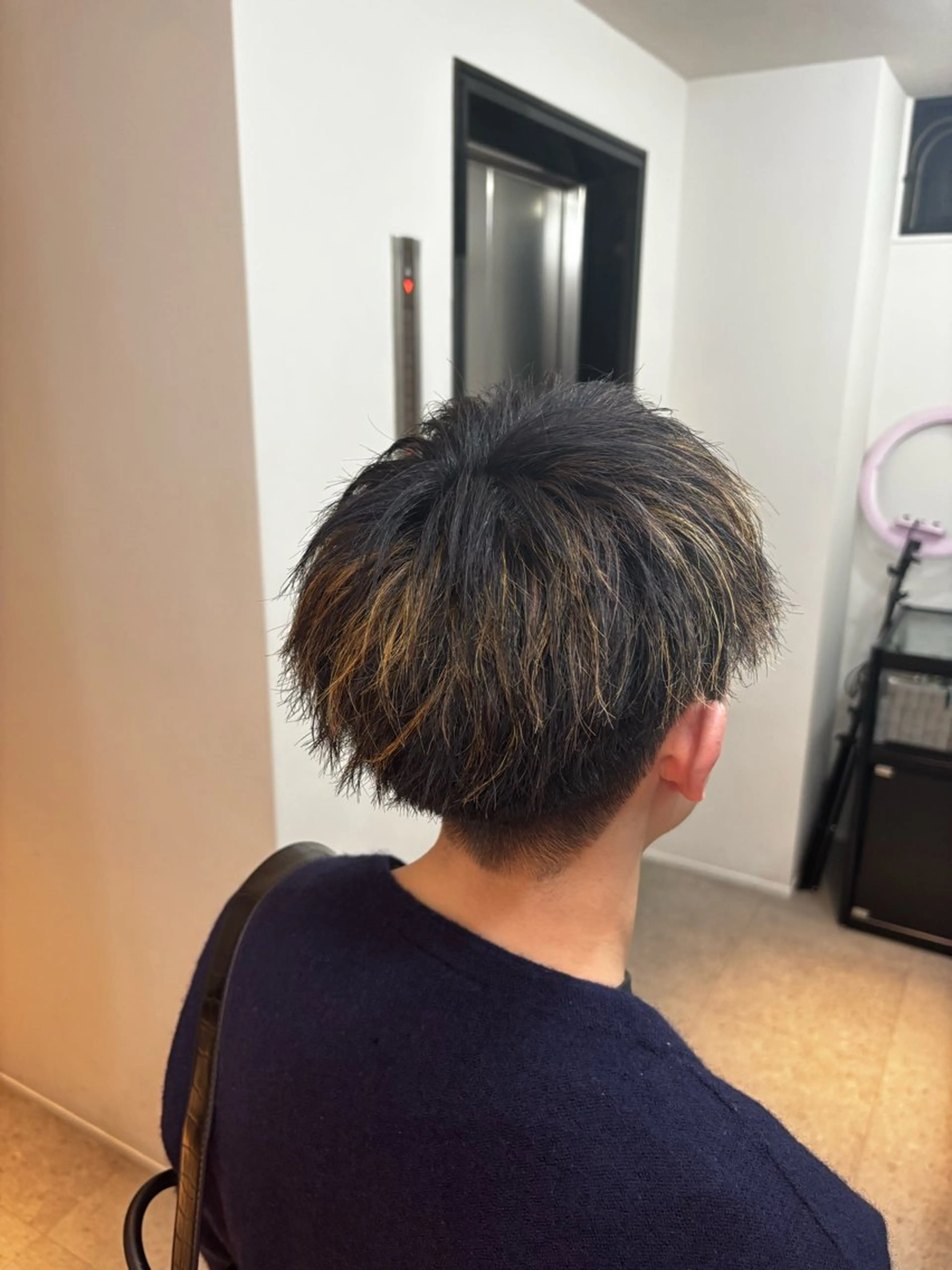 メンズ ヘアカラー 佐々木 輝人のヘアスタイル