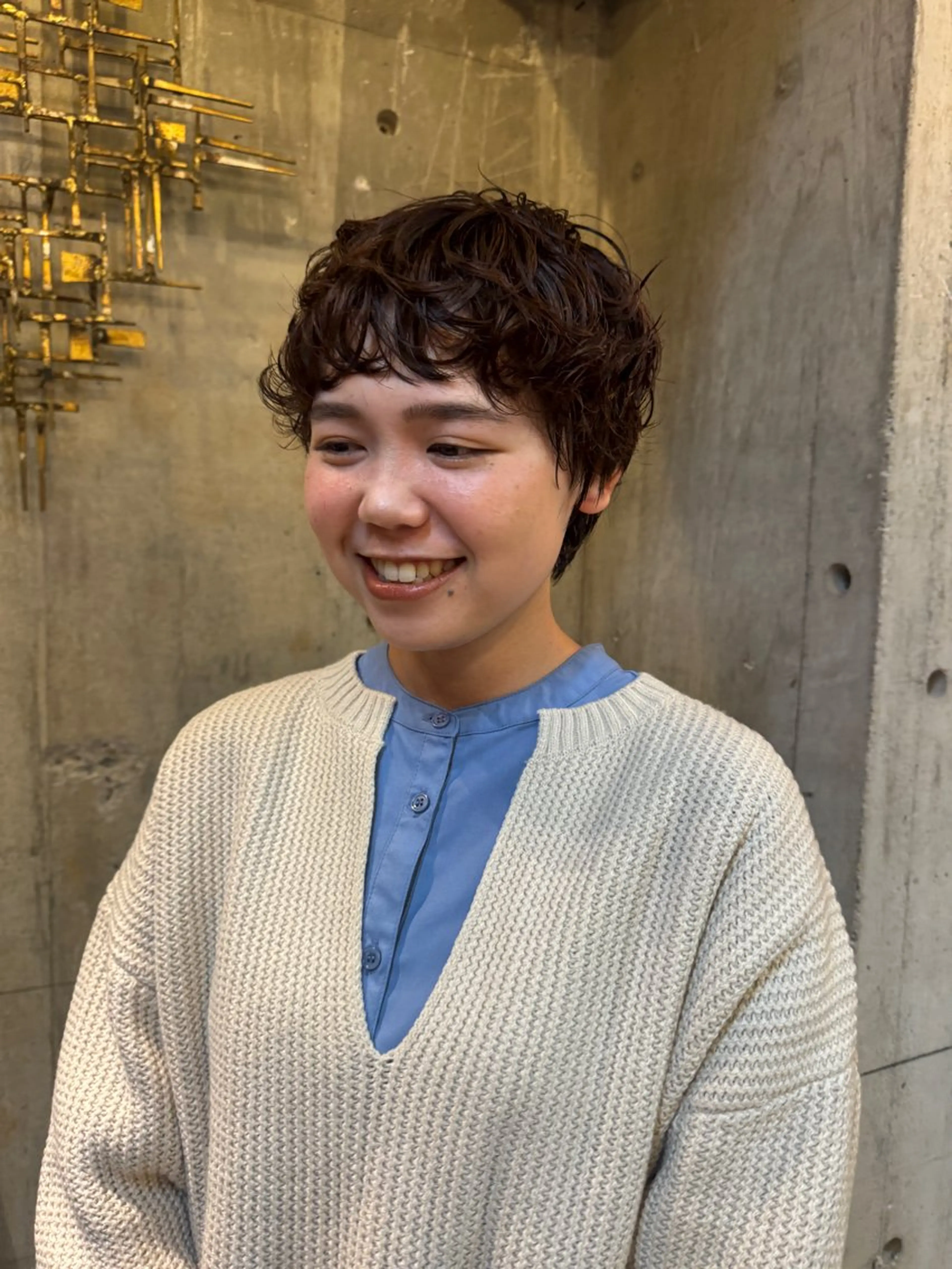 ショート パーマ ショートヘア カット ヘアカラー パーマ 🍈yurina 福岡/パーマ🍈のヘアスタイル