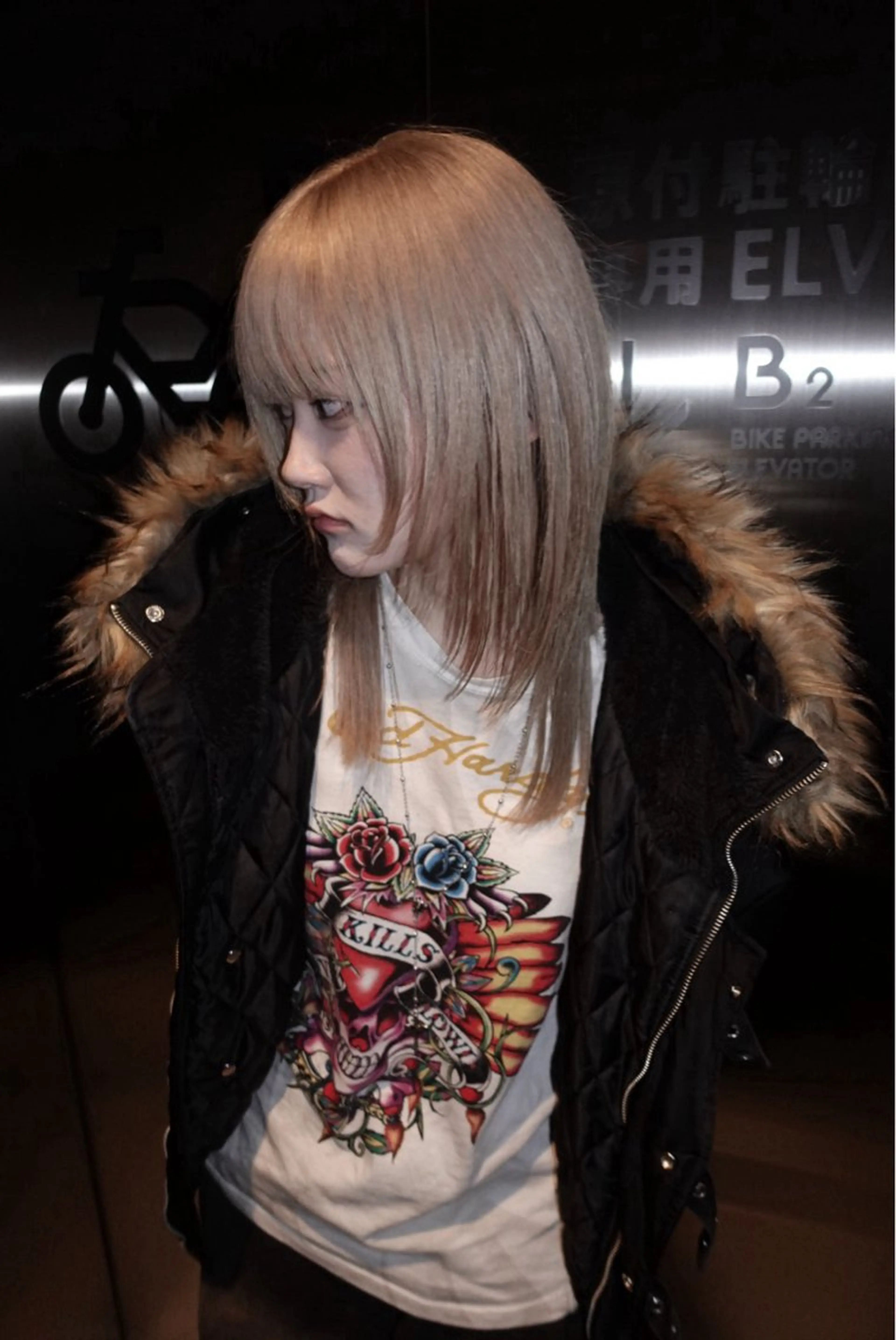 ミディアム ヘアカラー トリートメント Null 表参道所属・岩下昂世/ ハイトーン/デザインのヘアスタイル