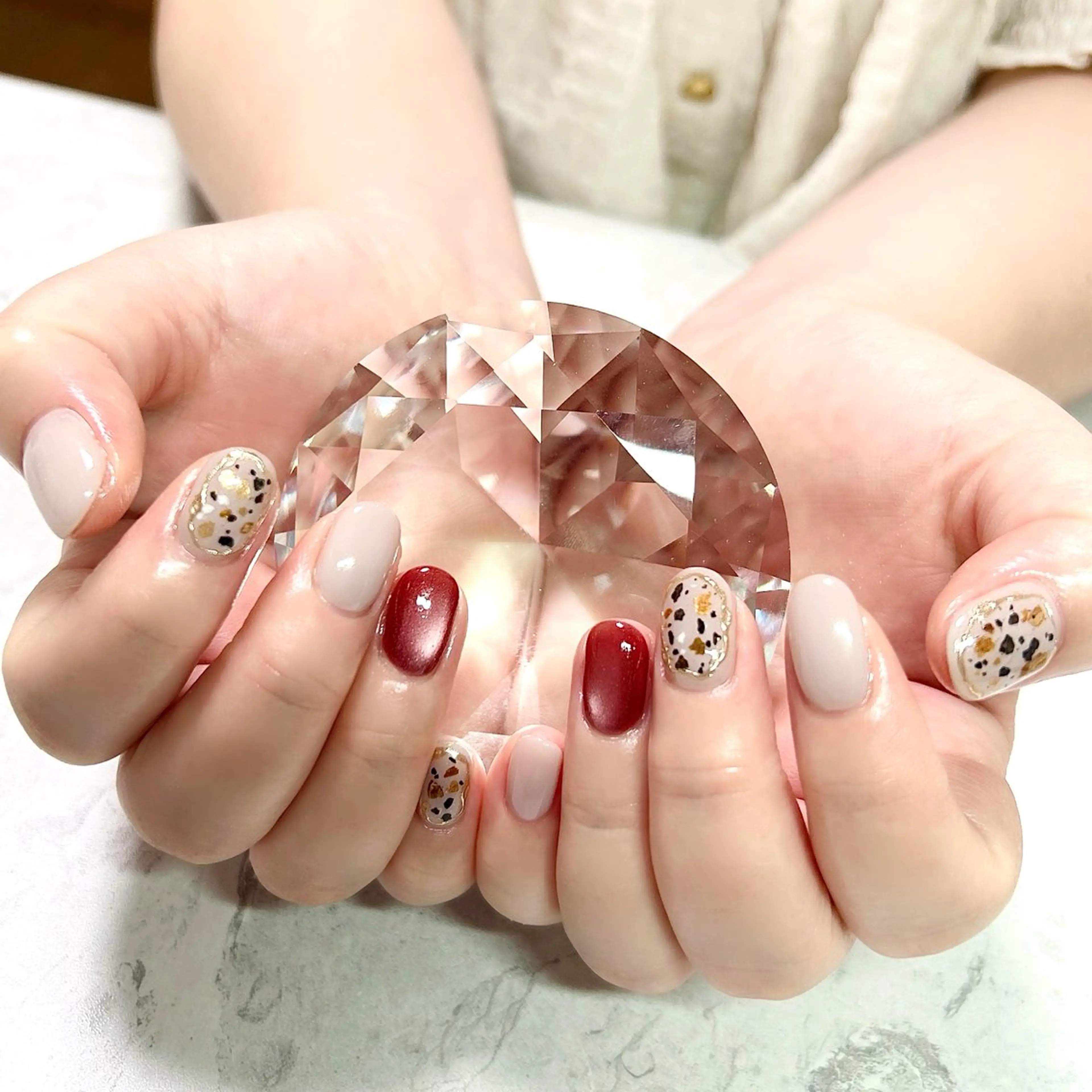 ネイル マグネットネイル シンプルネイル private salon Reiのネイルデザイン