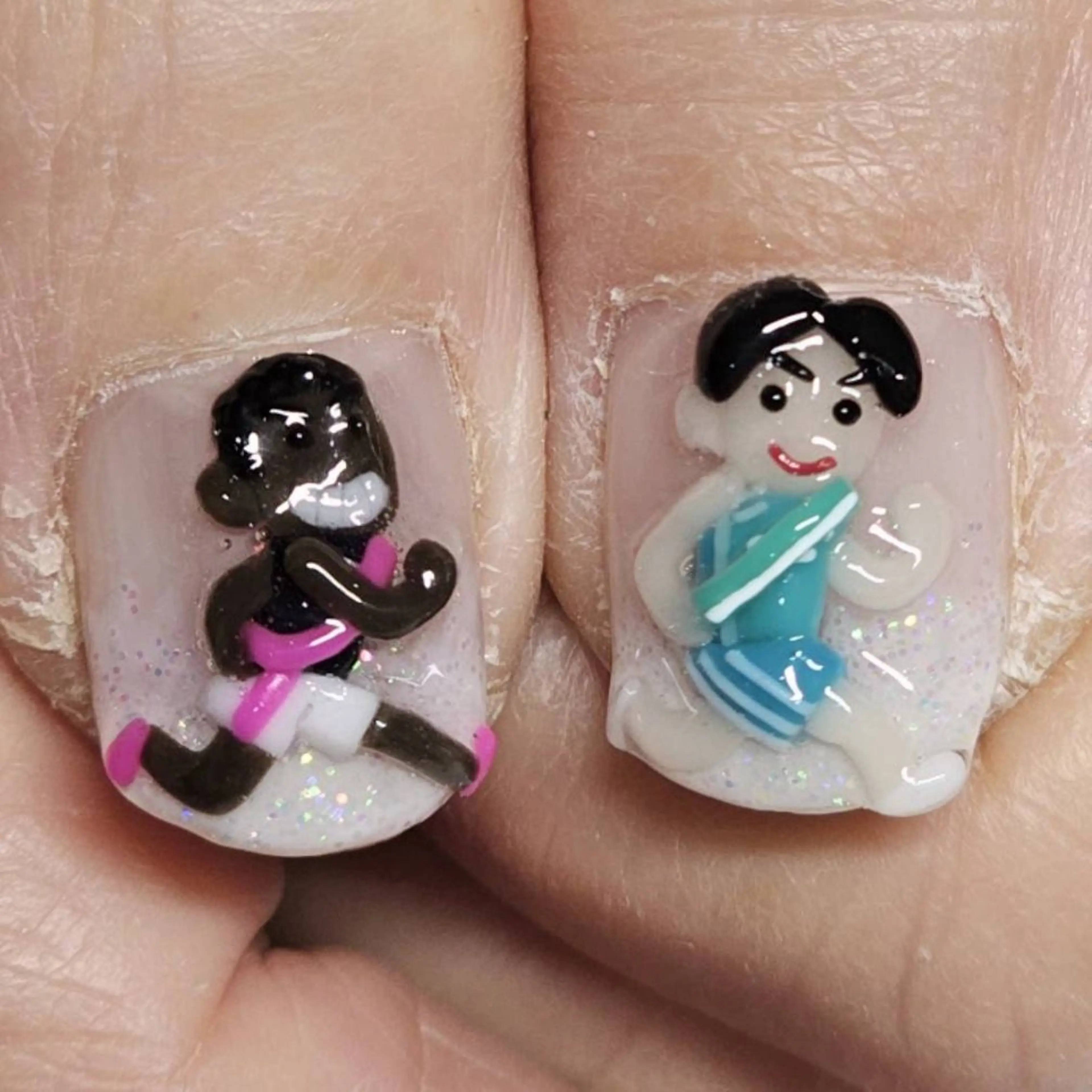 ネイル アートネイル ブルー ハンドネイル よしだ ひろきのネイルデザイン