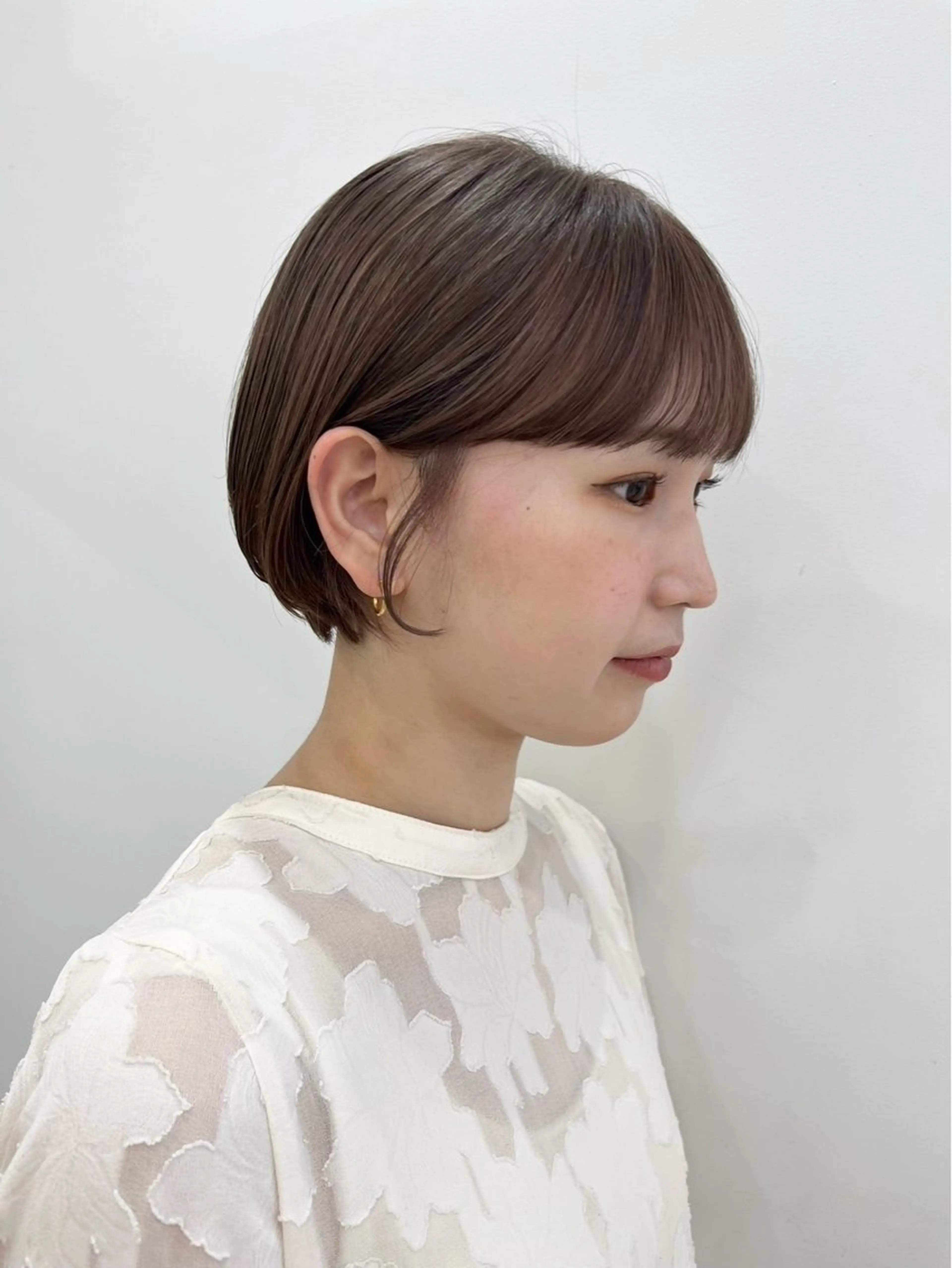 ショート 似合わせ/ベージュ /レイヤー/りほ🤍のヘアスタイル