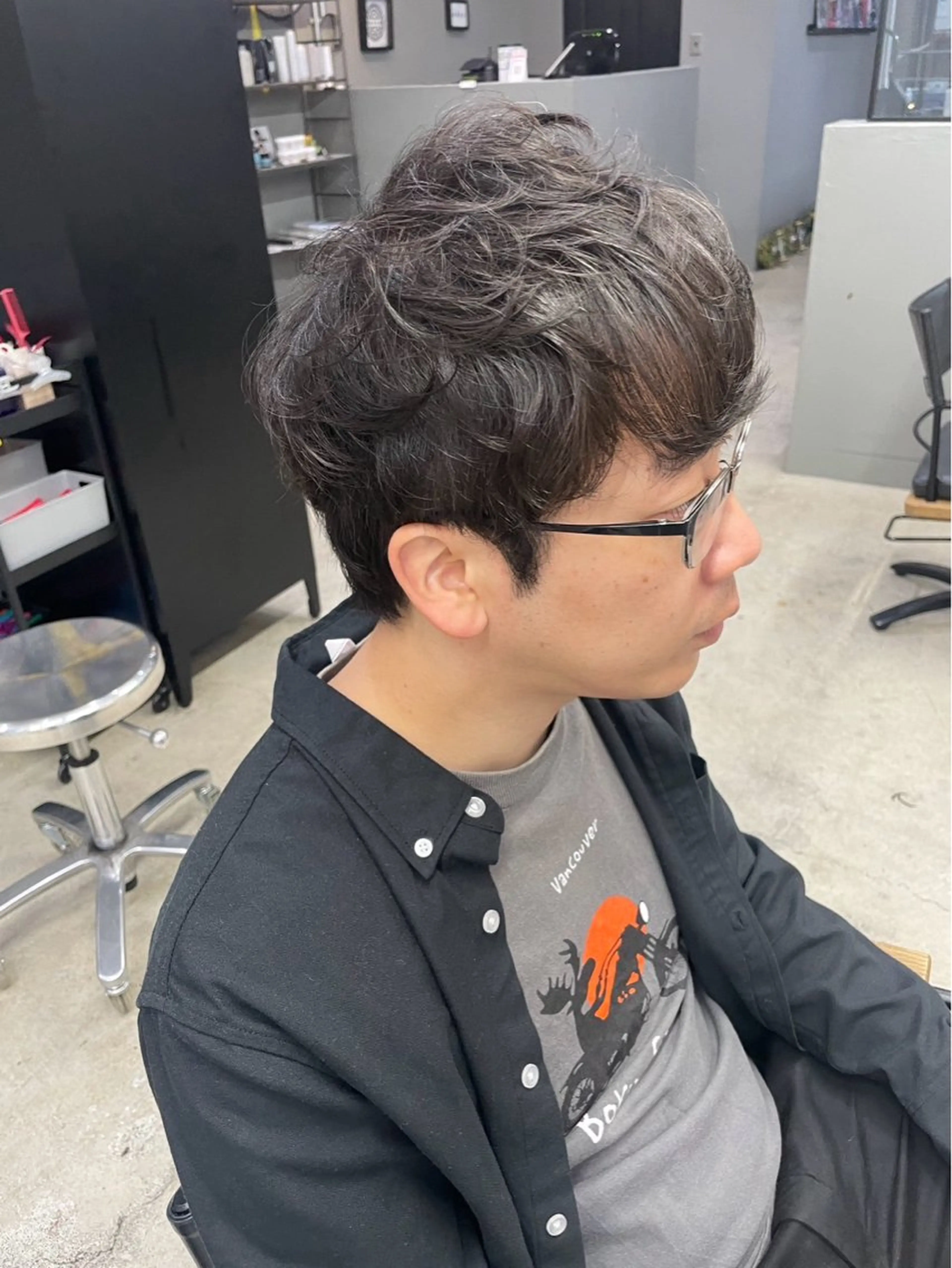 ショート パーマ メンズ カット パーマ メンズ専門サロン wokeのヘアスタイル