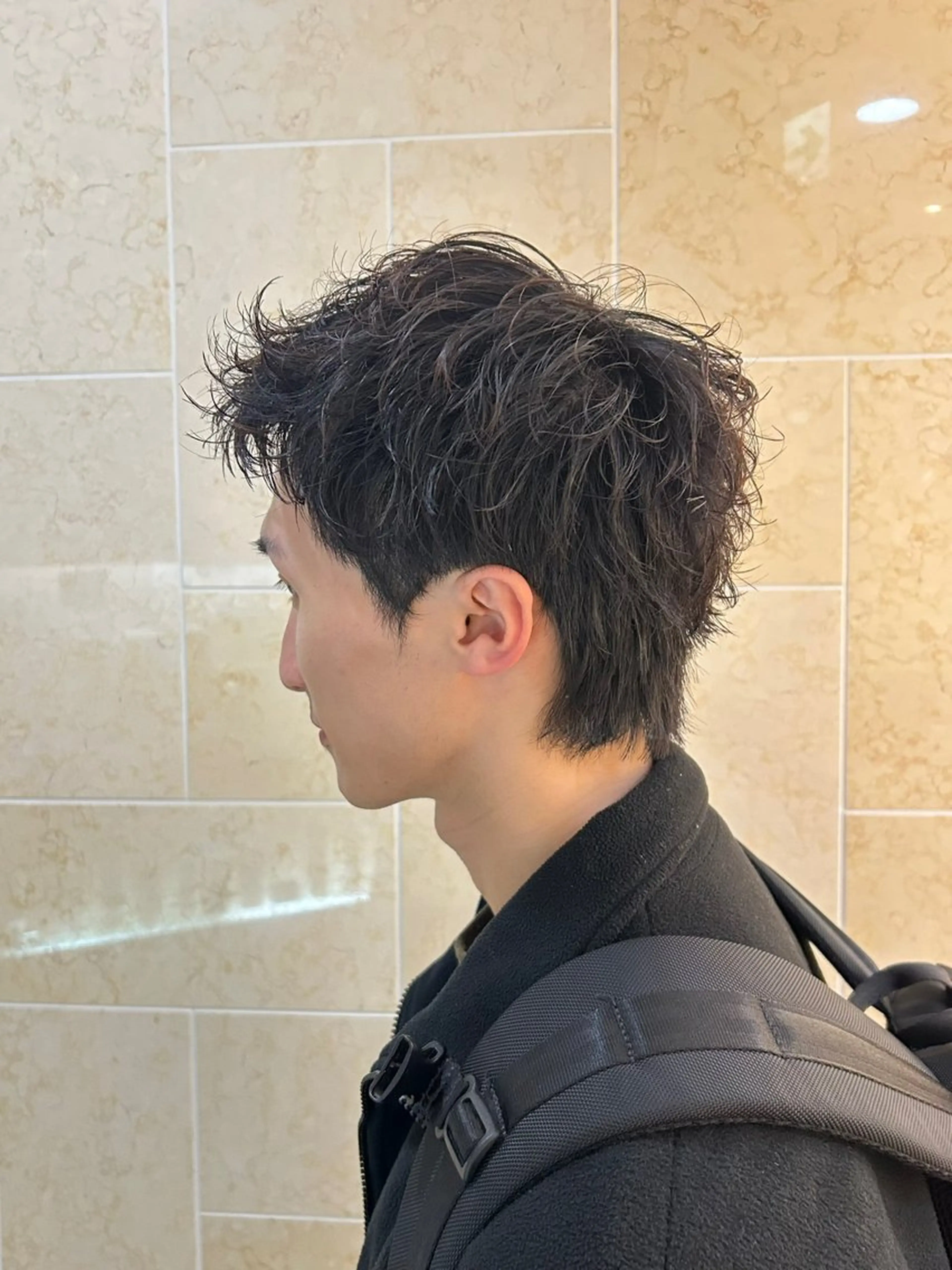 パーマ メンズ カット パーマ ふくどめ りなのヘアスタイル