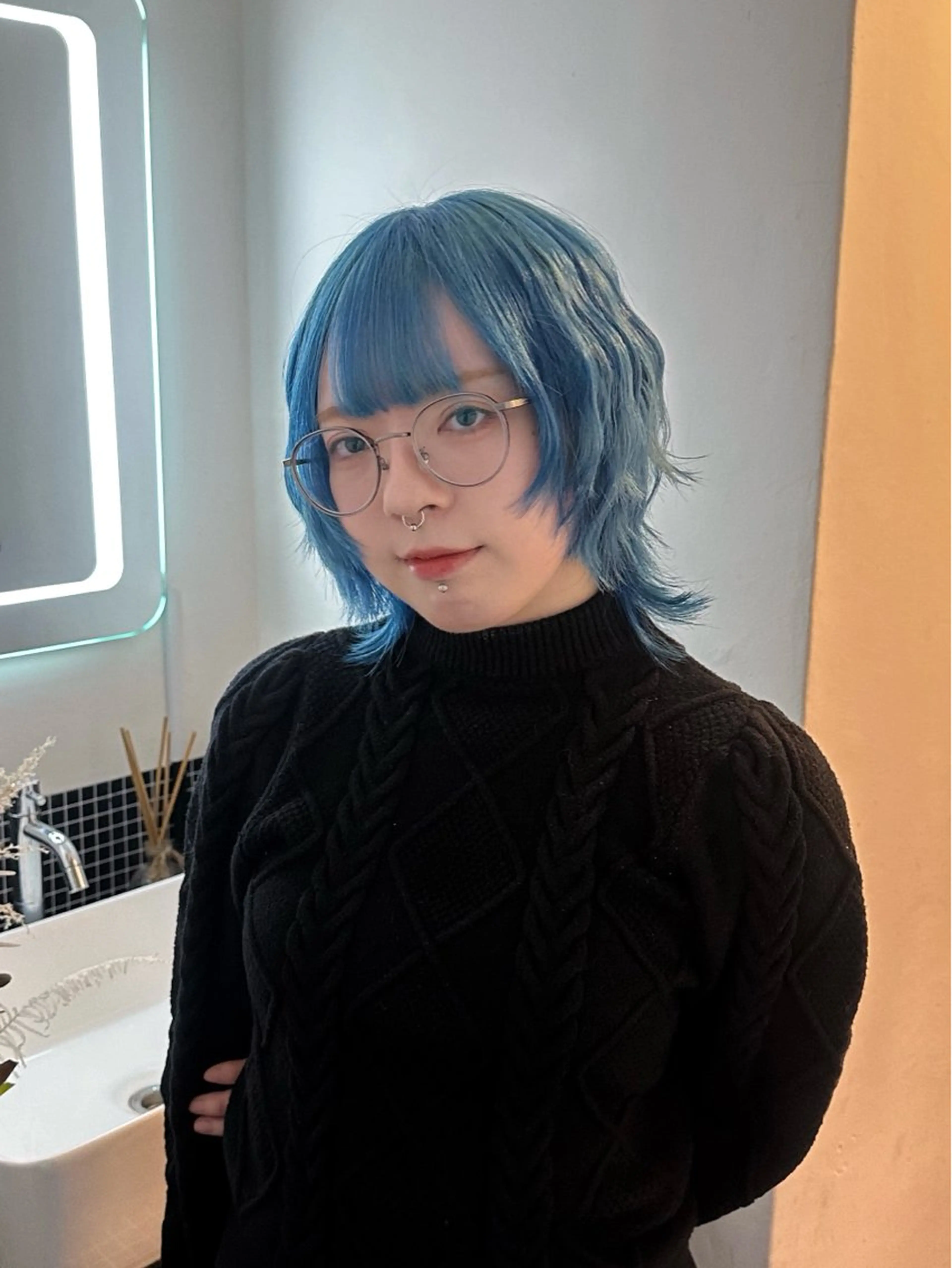 ミディアム カラー ウルフカット 🐺ウルフオタク🐺 ハイトーン/moeのヘアスタイル