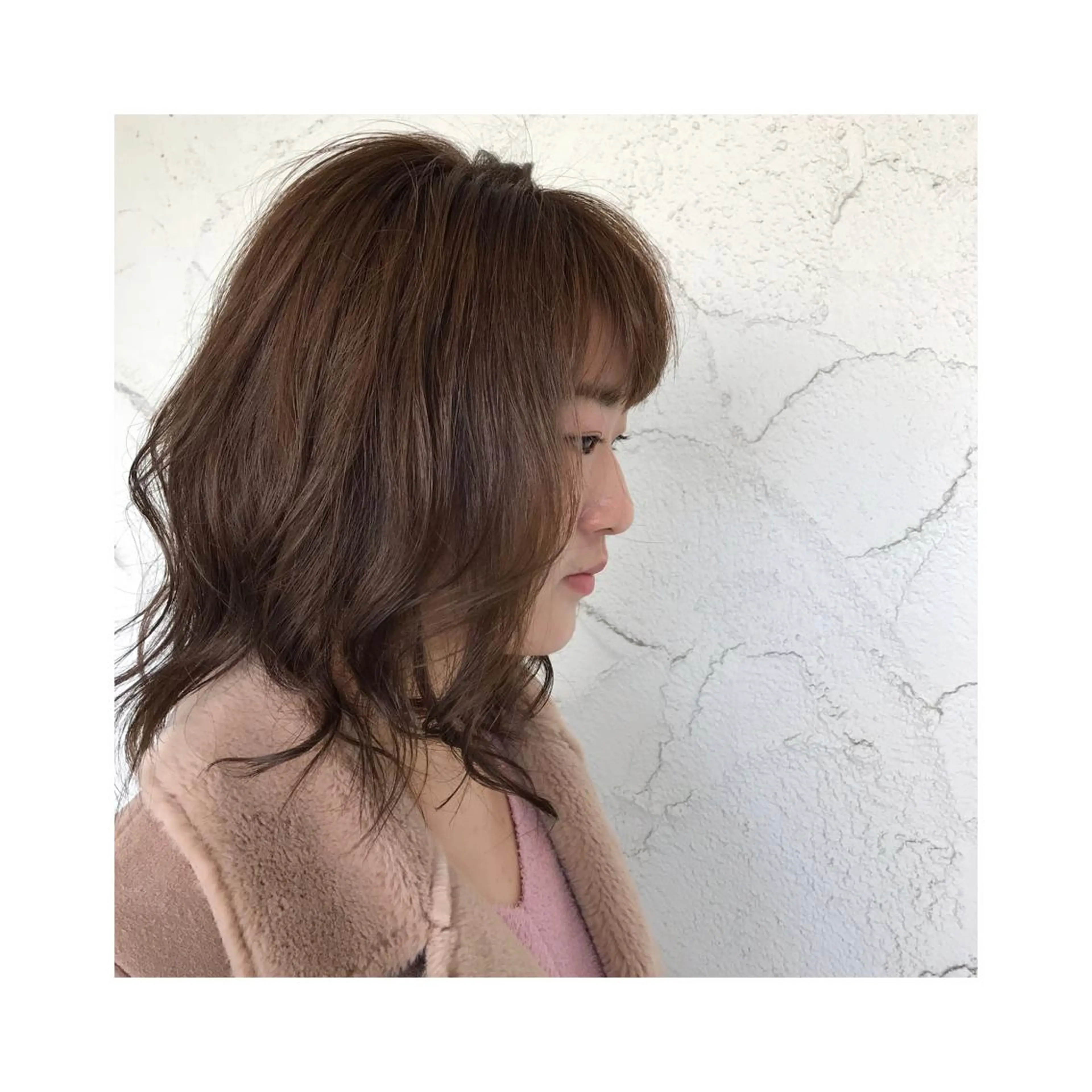 ミディアム カラー ベージュカラー カット トリートメント Jill franc ＿ ayanoのヘアスタイル