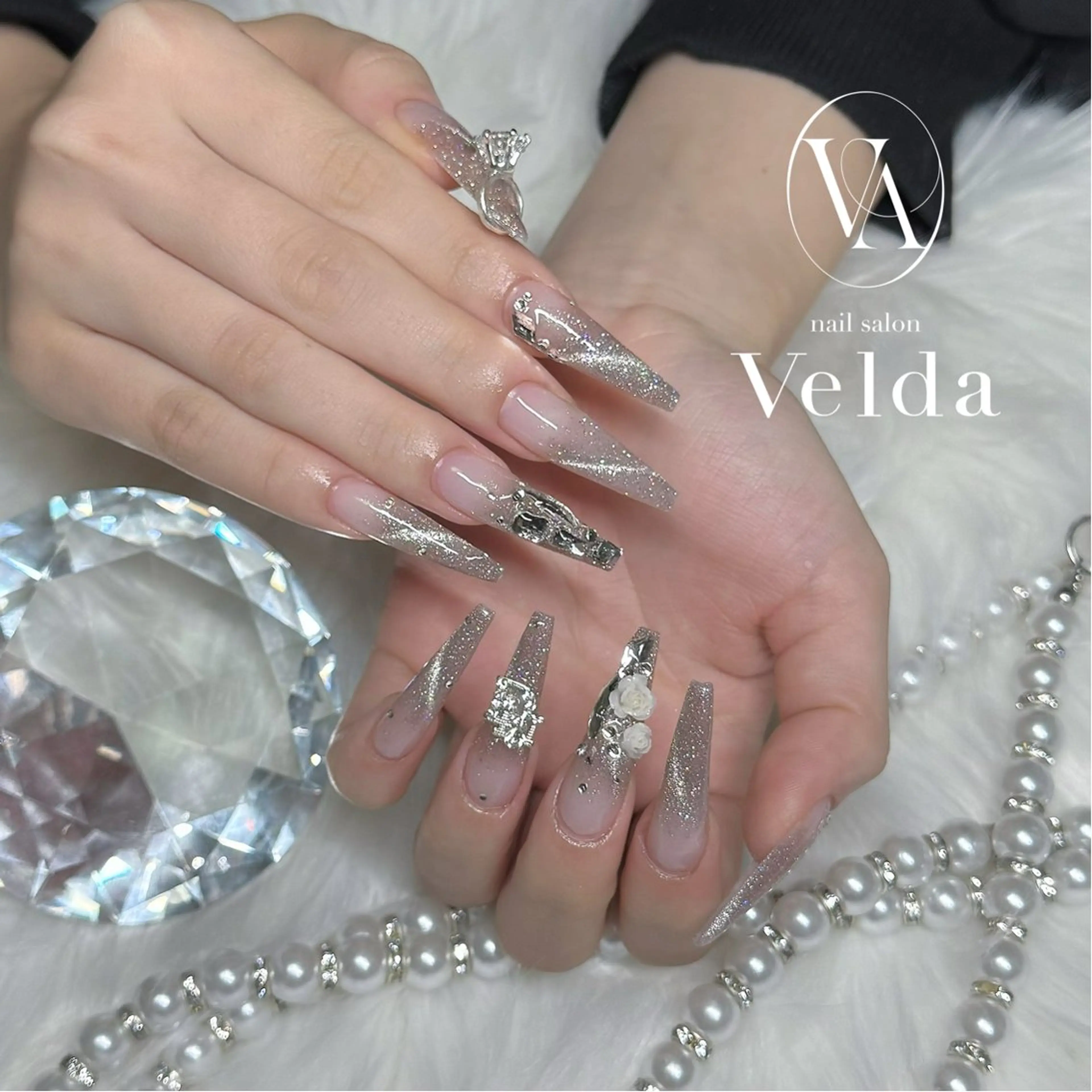 ネイル フラッシュネイル フラッシュマグ グラデーション ハンドネイル 💎スカルプ💎 Velda(ベルダ)のネイルデザイン