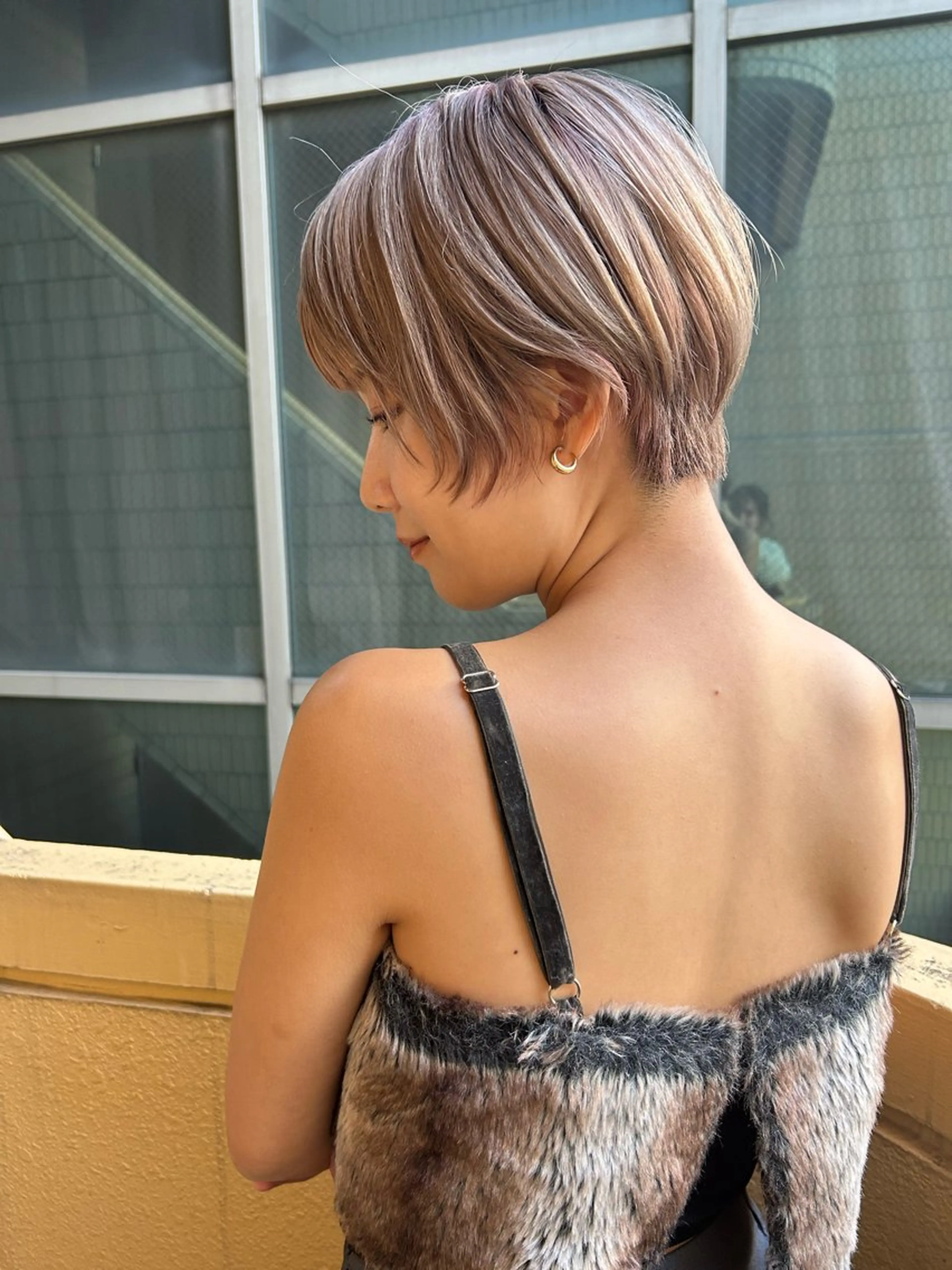 ショート カラー カット ヘアカラー トリートメント ショート/ボブ/ 心斎橋/宮脇美奈のヘアスタイル