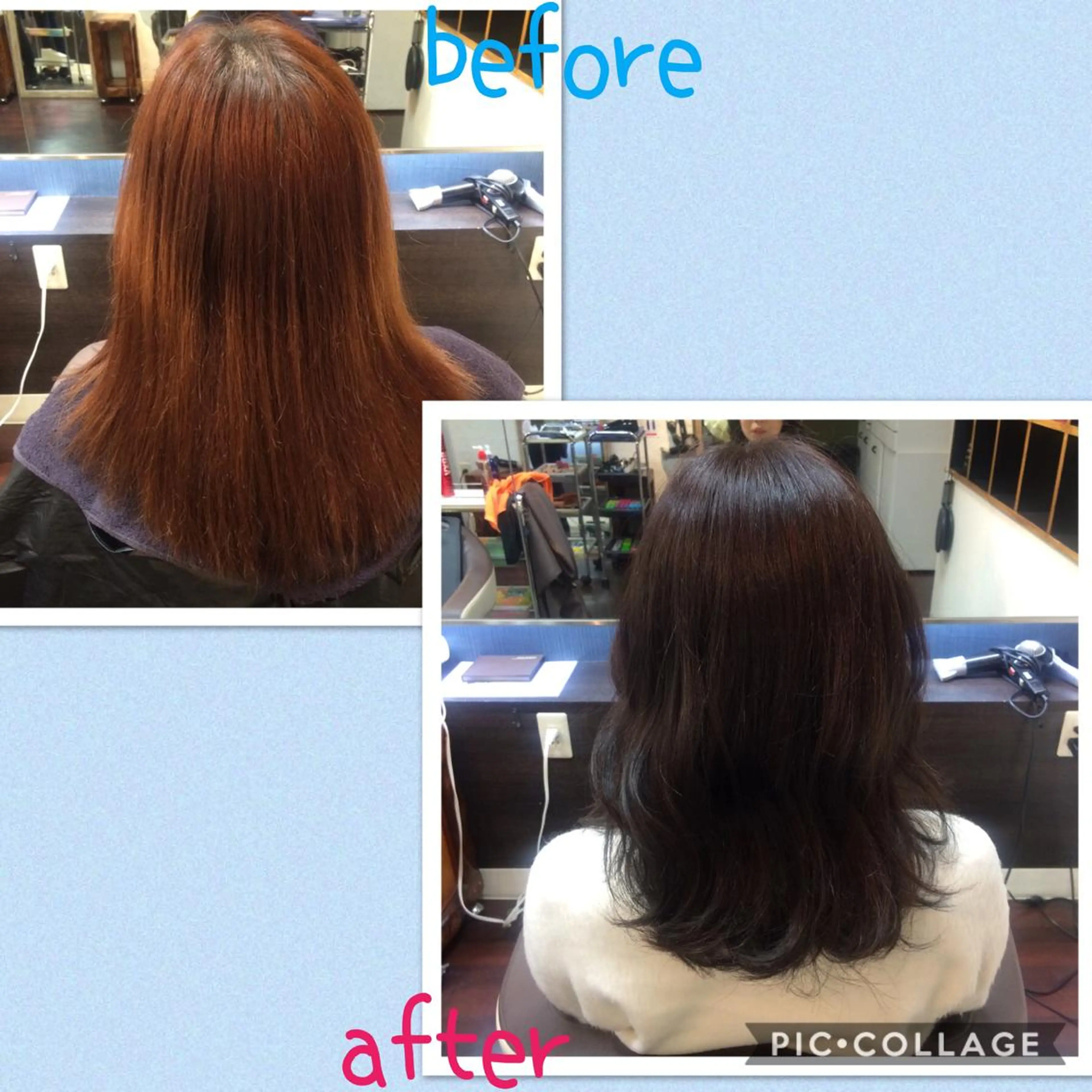 カラー アッシュ レッドカラー カット ヘアカラー 藤本 麻衣のヘアスタイル