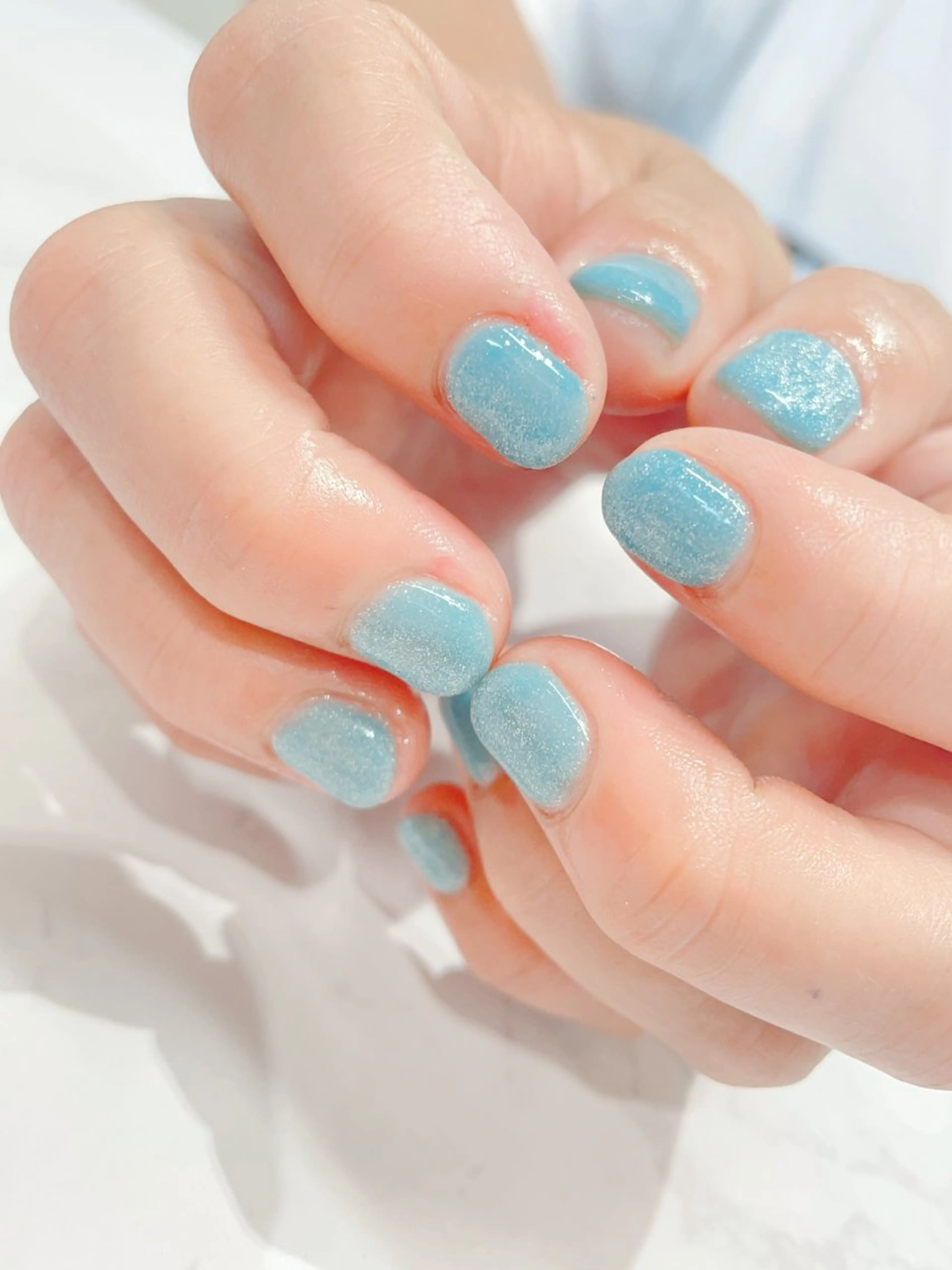 ショート ネイル キラキラネイル マグネットネイル T Yuiのネイルデザイン