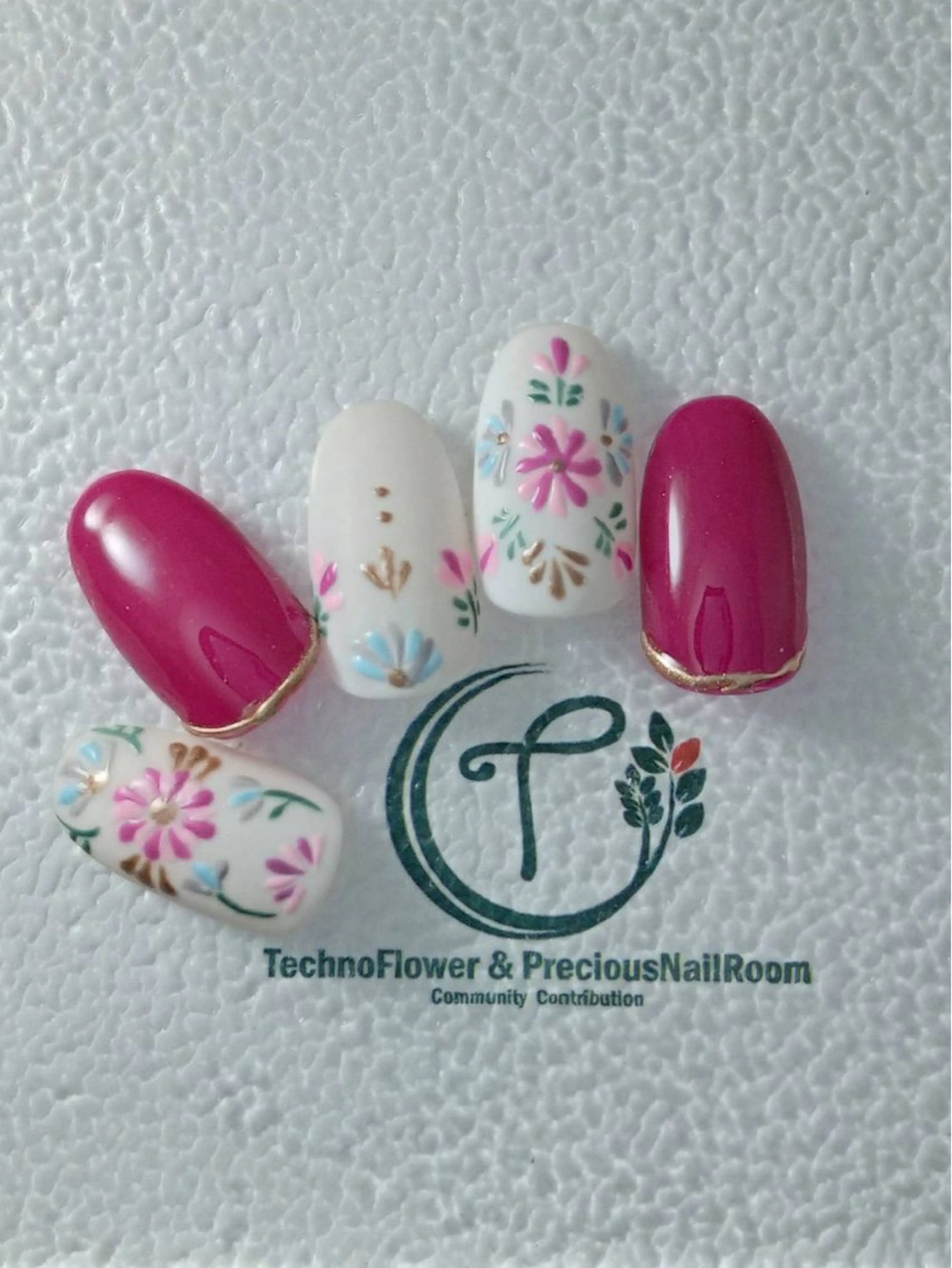 ネイル フラワーネイル precious nail room所属・precious nail  roomのネイルデザイン