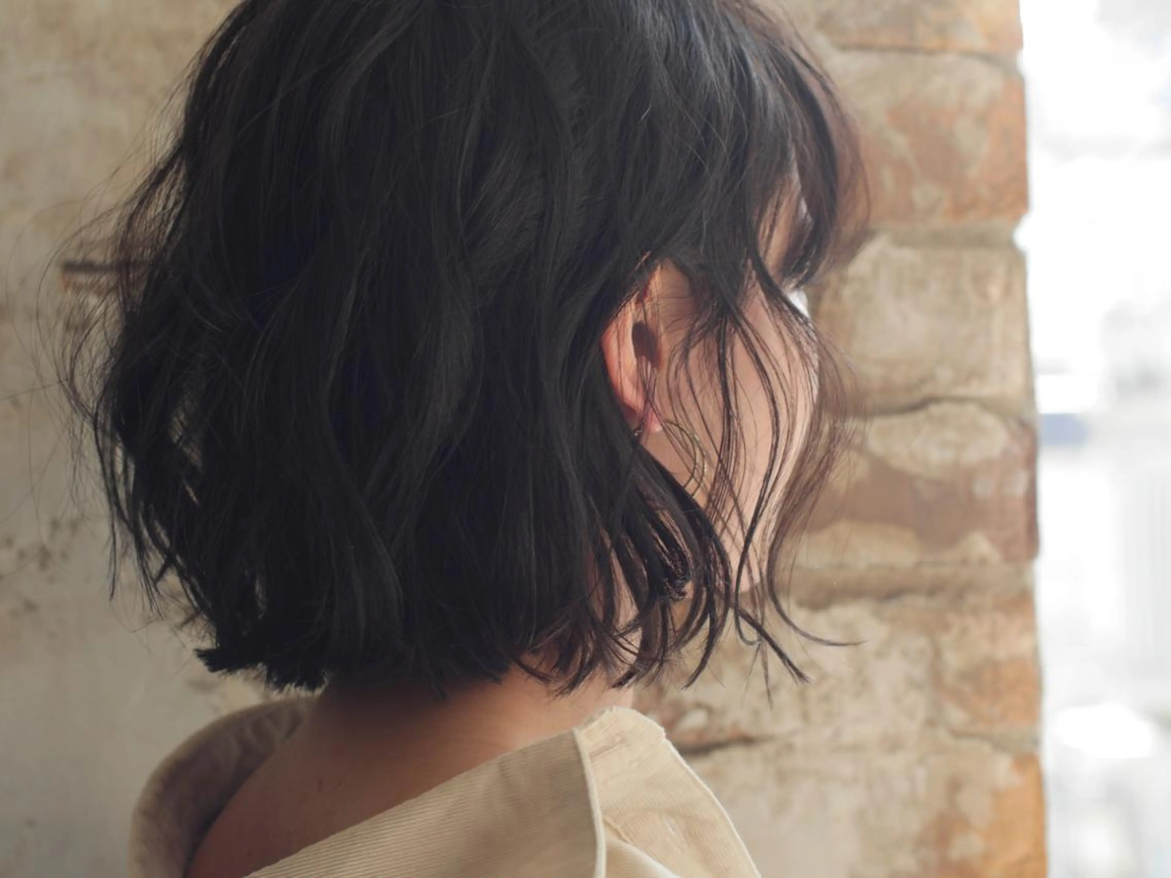 ショート カラー ヘアアレンジ 暗髪カラー🫐パーマ おくだりんかのヘアスタイル