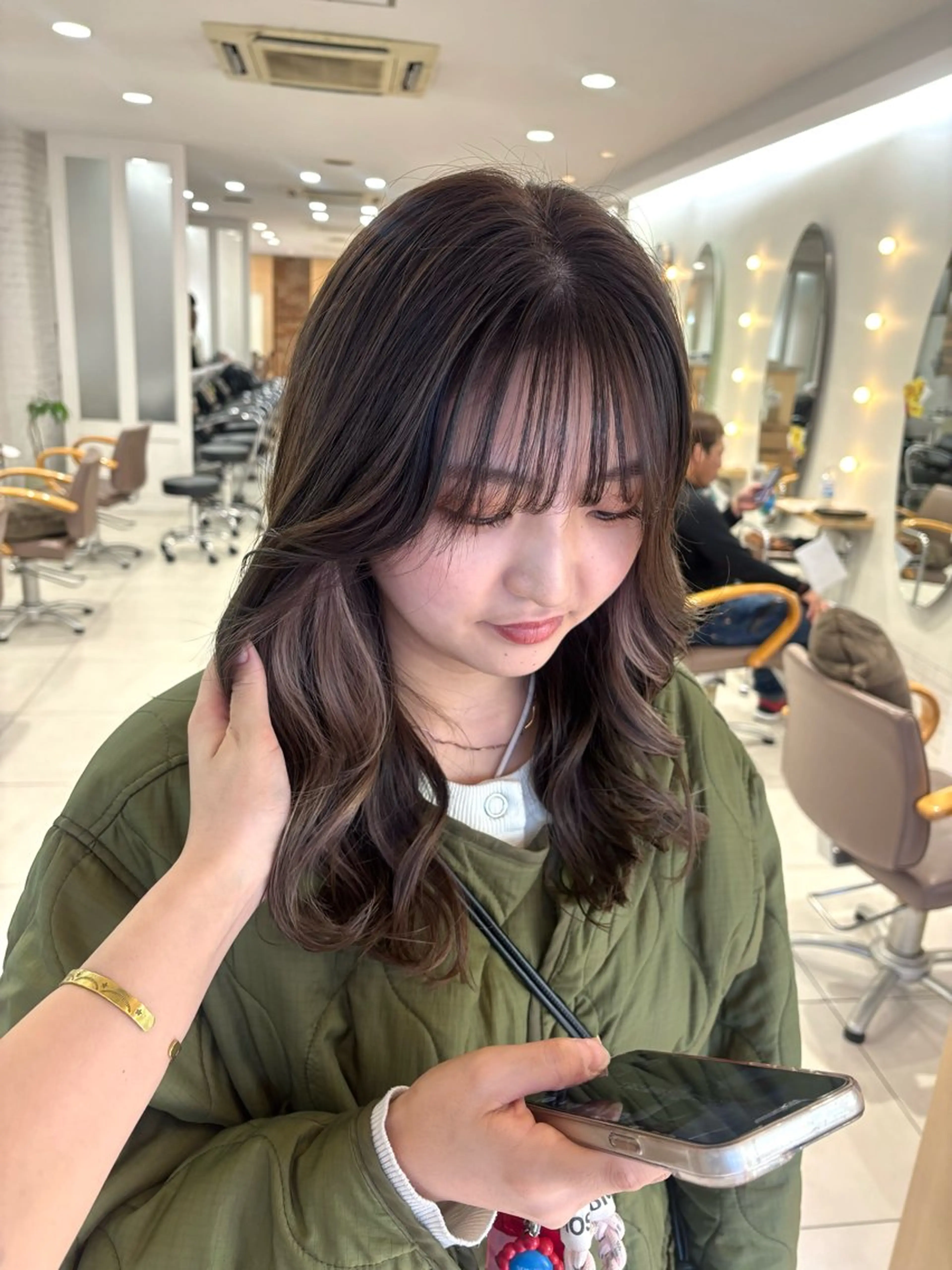 セミロング カラー 💈メンズパーマ カラー💈momoのヘアスタイル