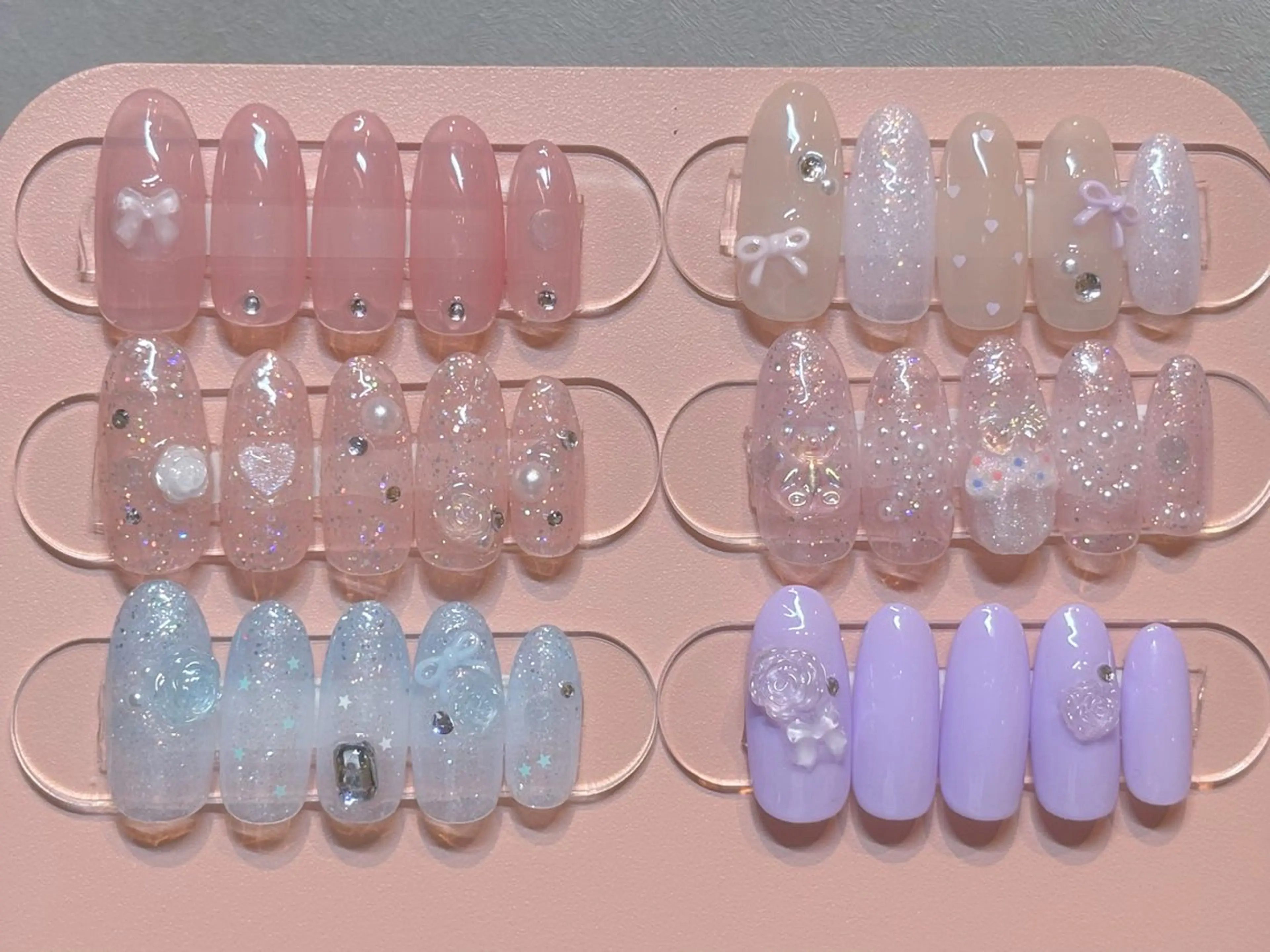 ネイル キラキラネイル 韓国ネイル ワンホンネイル peach nail ayakaのネイルデザイン