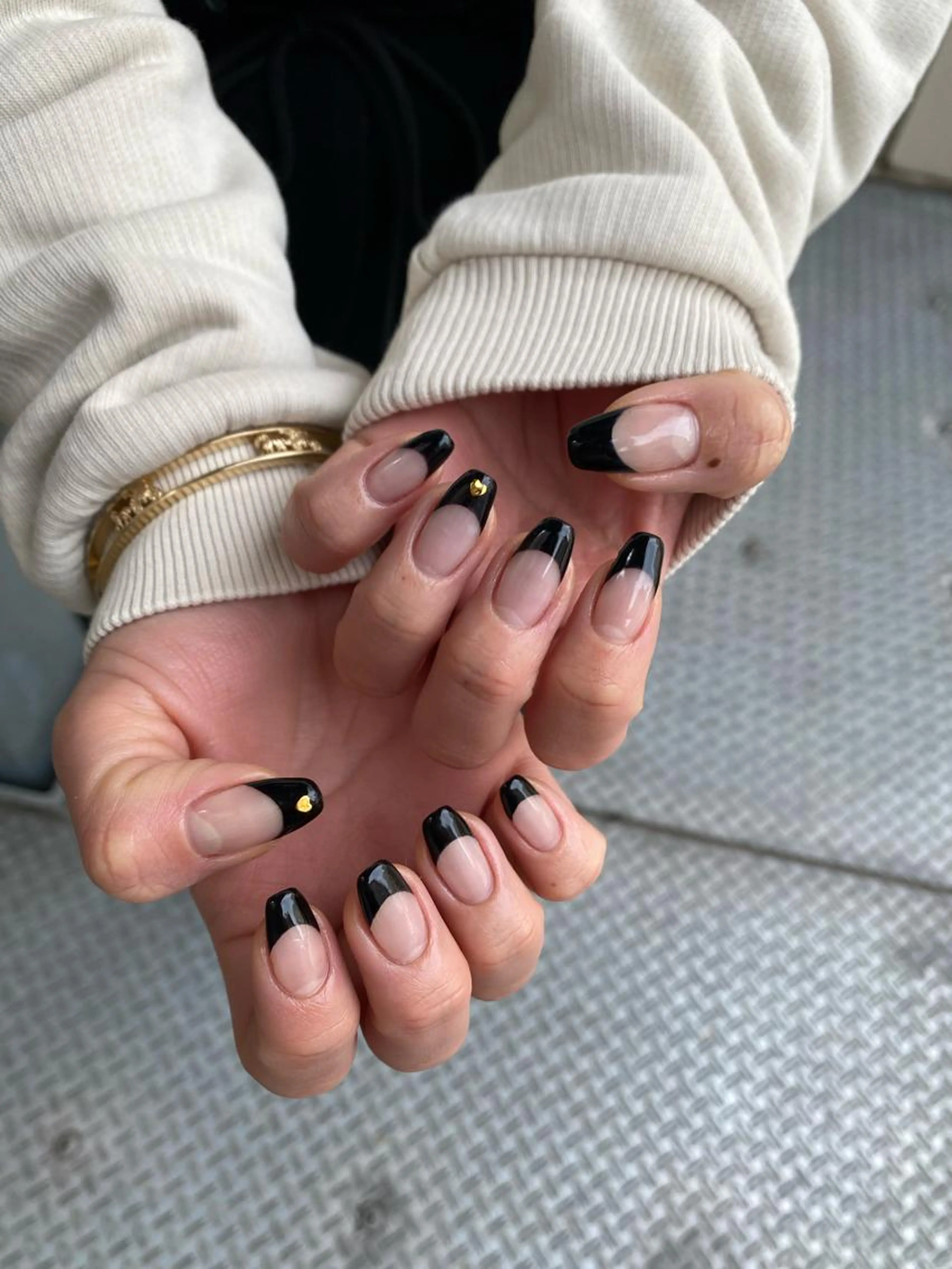 【新規★100色から選べる】フレンチ￥7150→¥6050 ※ジェルオフ込の写真