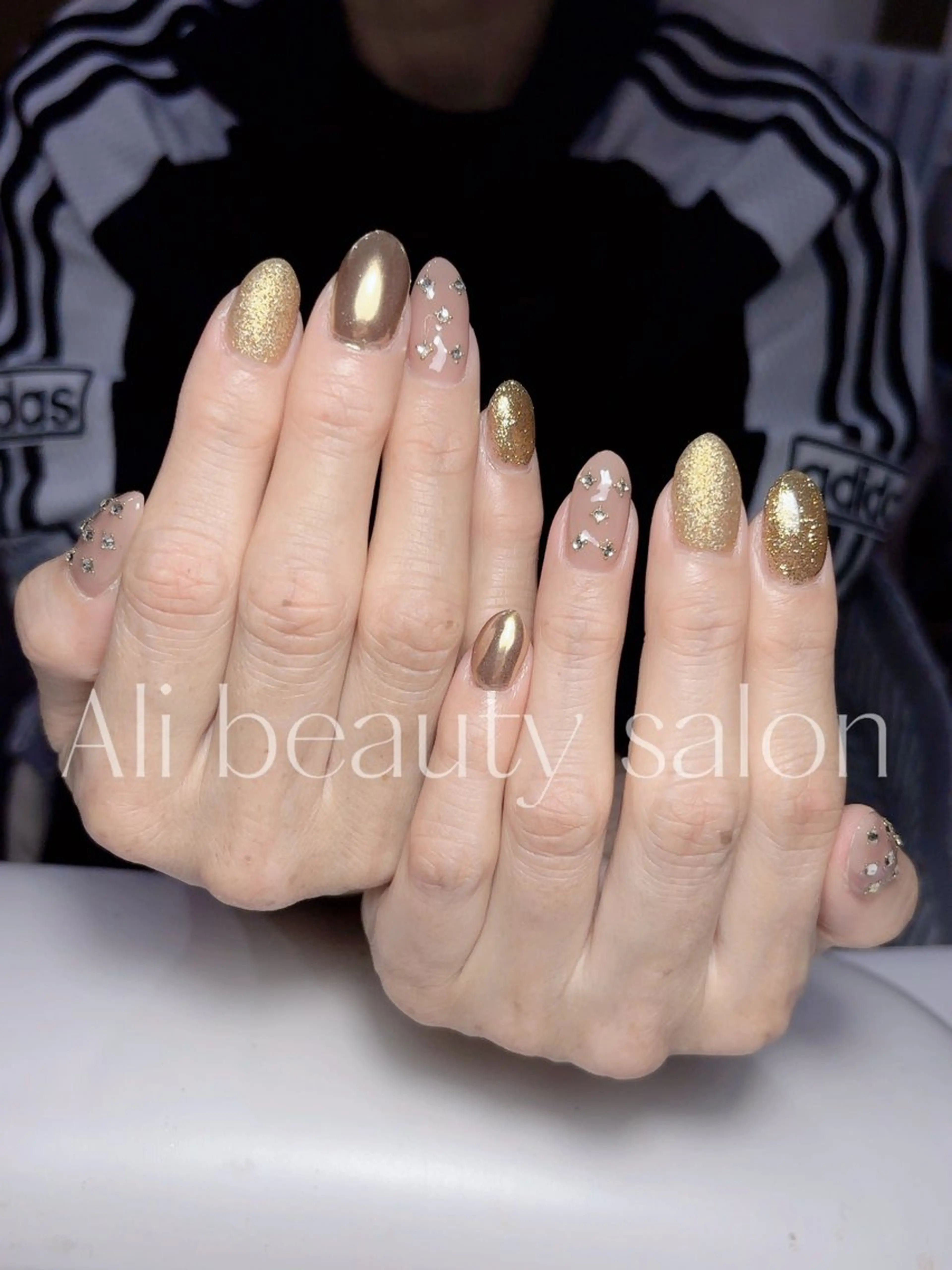 ネイル ミラーネイル 持ち込み ハンドネイル Ali 新小岩 ネイル専門のネイルデザイン