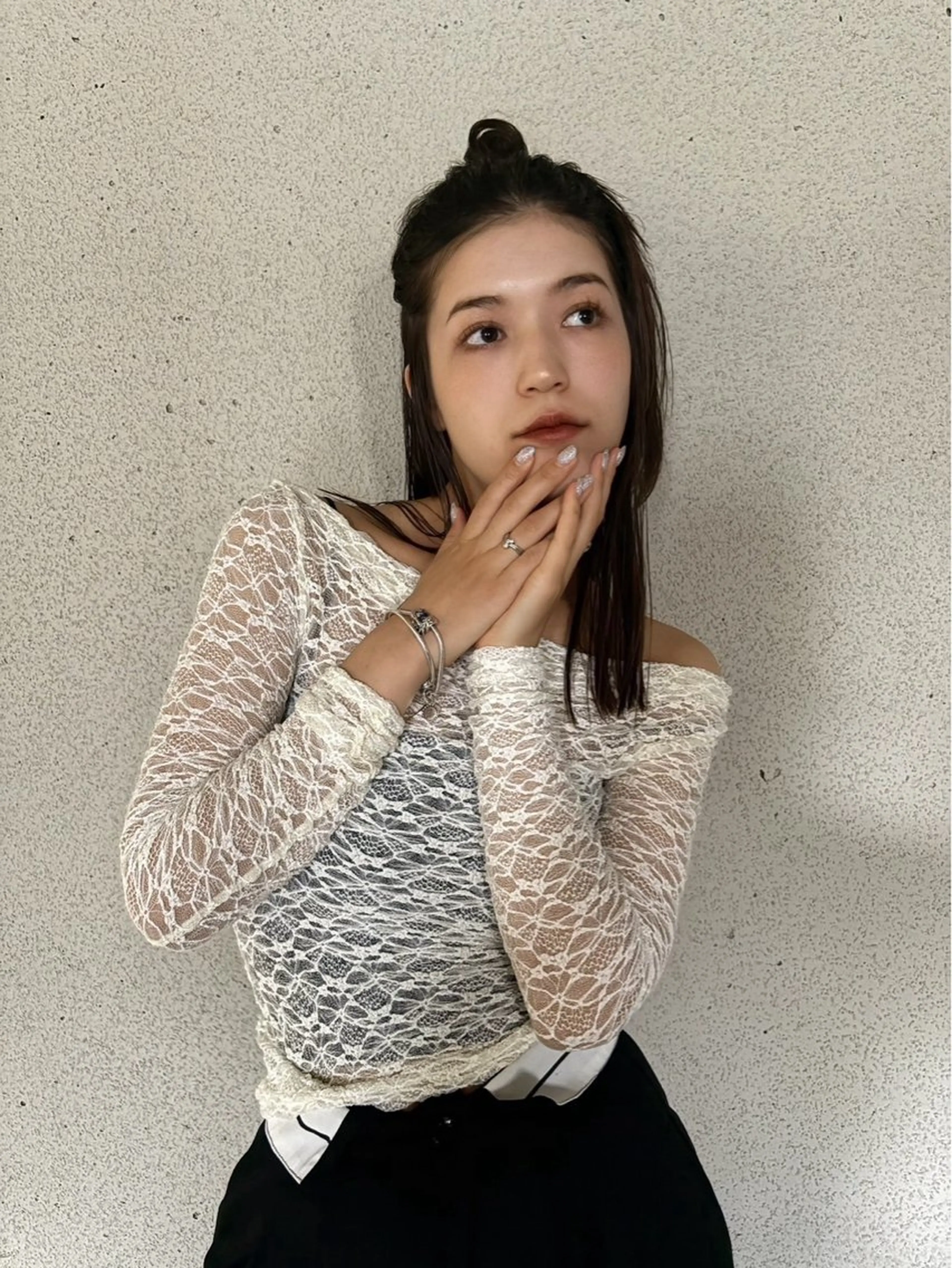 セミロング 透明感ダブルカラー/ 諸岡ひばりのヘアスタイル