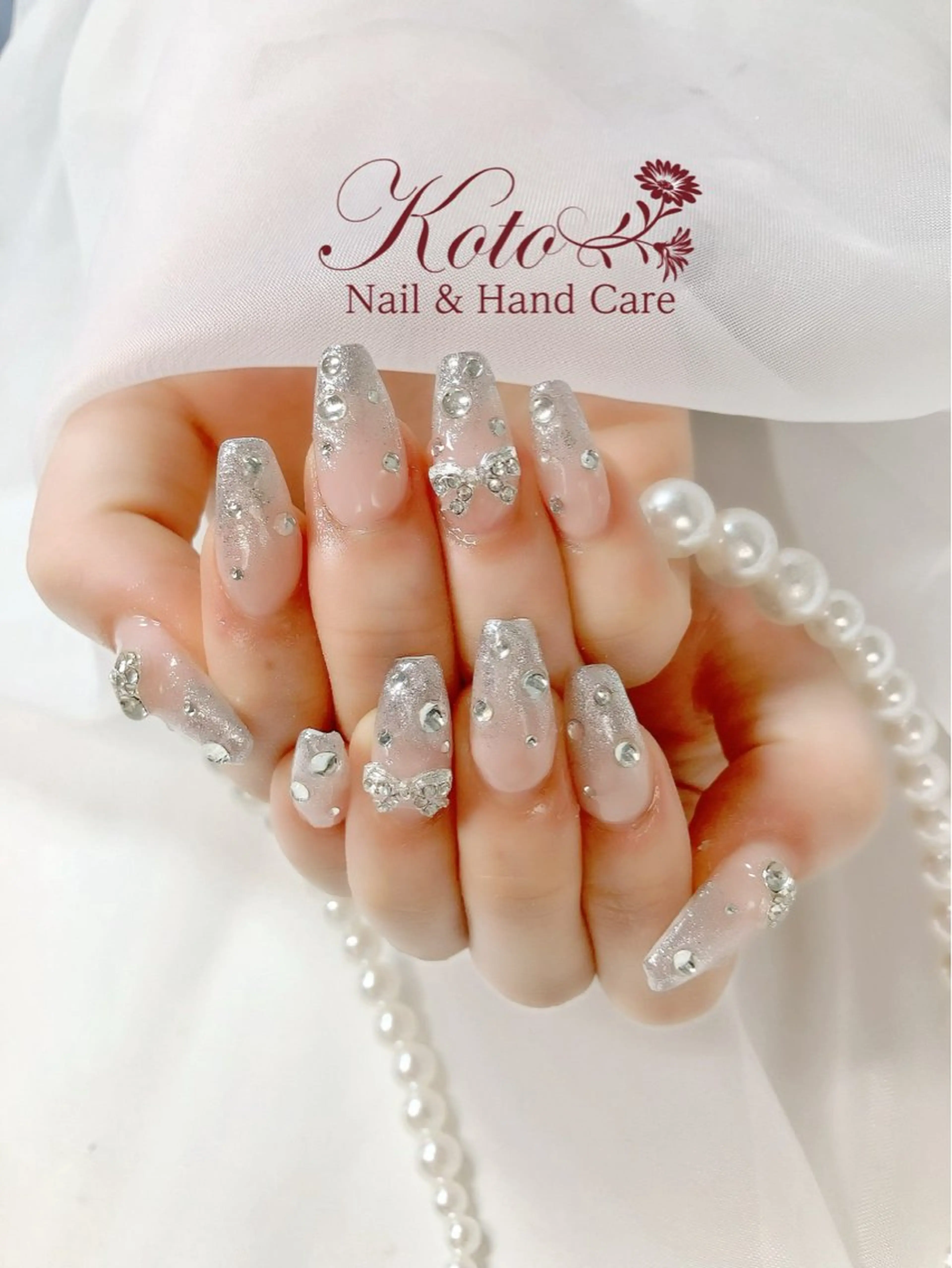 ネイル 長さ出し ジェルネイル 持ち込み ニュアンスネイル 赤色 ハンドネイル Nail Salon KOTOのネイルデザイン