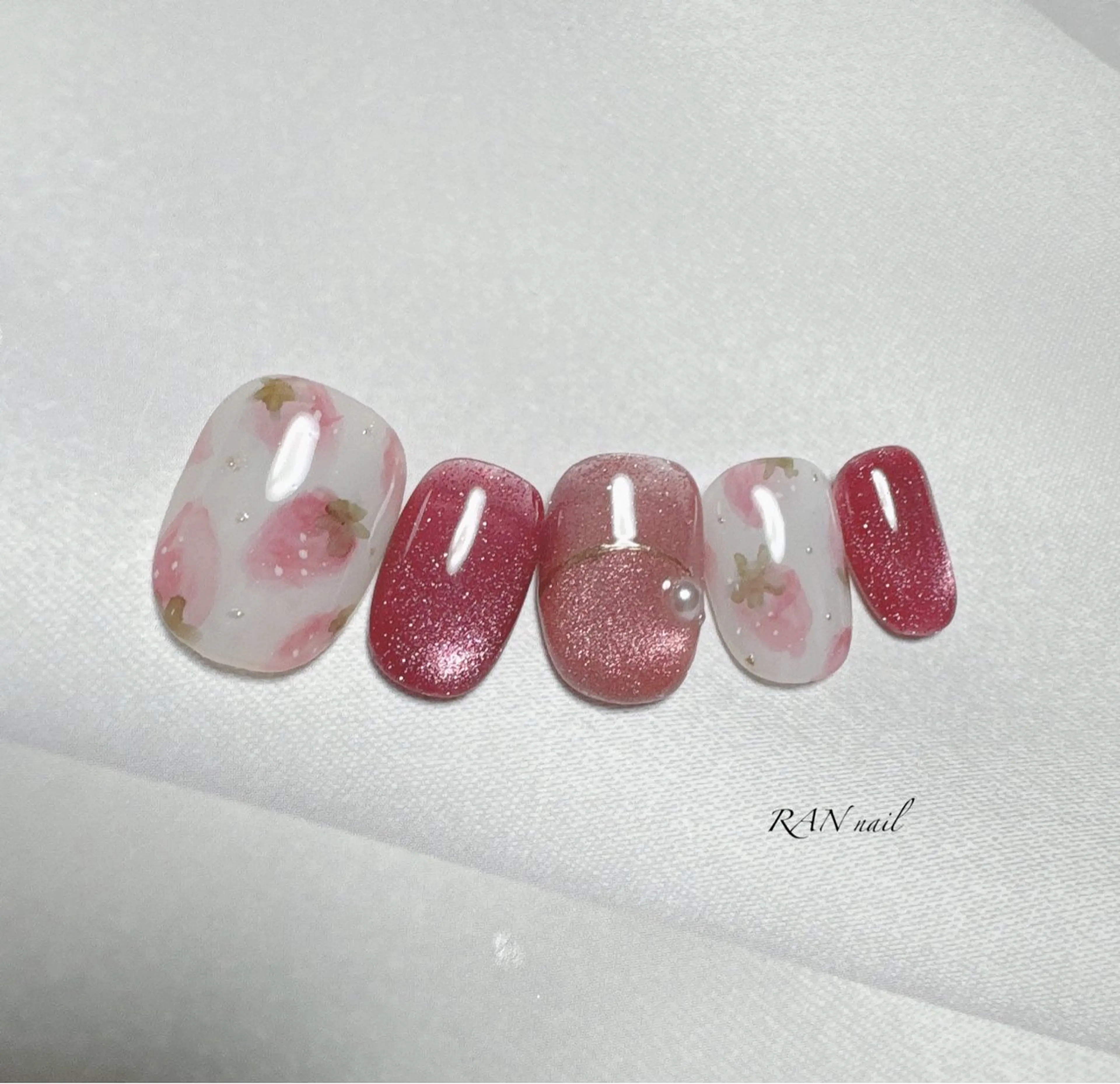 ネイル アートネイル 入学式 フラッシュネイル フラッシュマグ フラワーネイル ハンドネイル フットネイル RAN nail 〜ランネイル〜所属・RAN nailのネイルデザイン