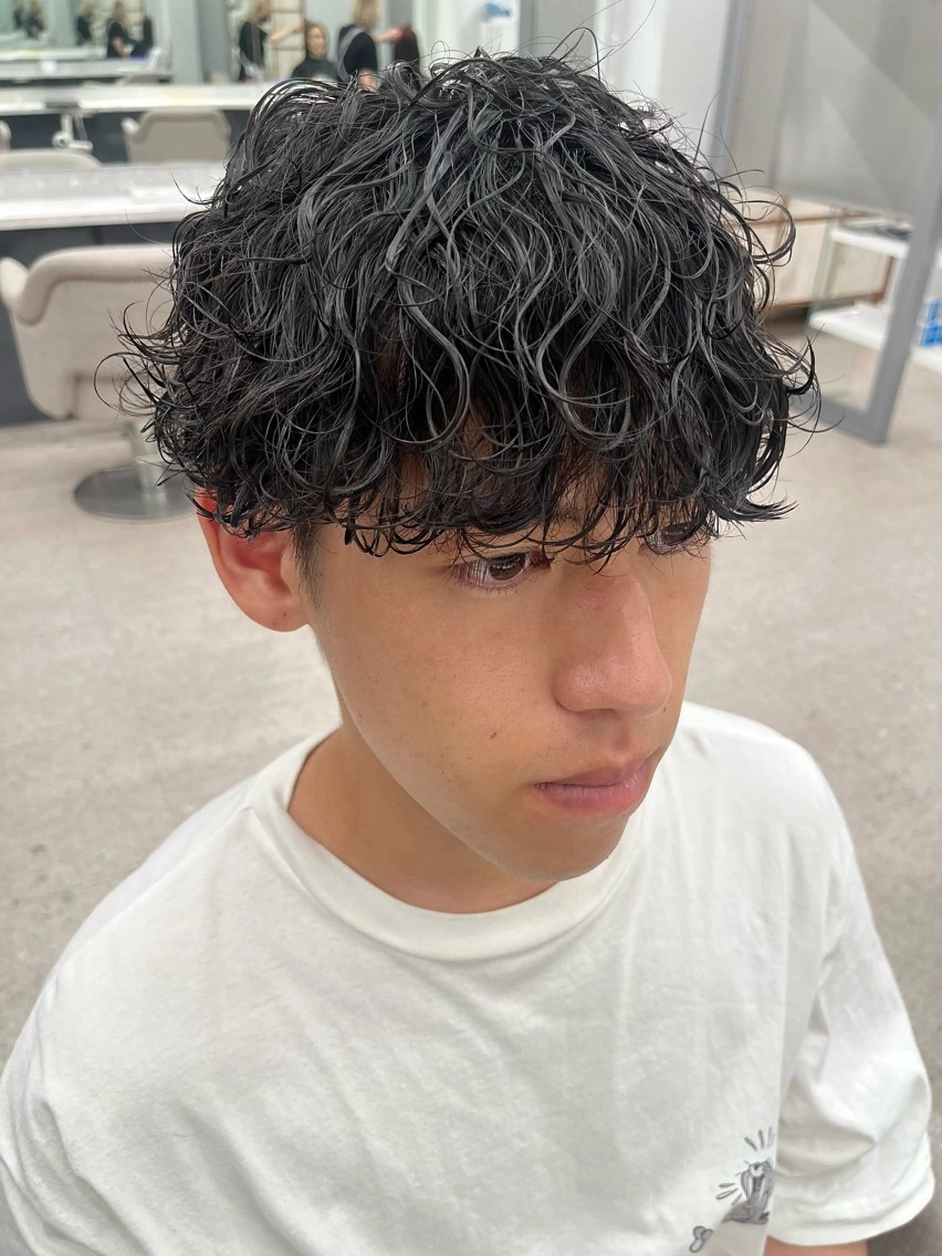 パーマ メンズ メンズパーマ 波巻きパーマ カット パーマ 🍐シャドウパーマ メンズ特化/守岡🍐のヘアスタイル