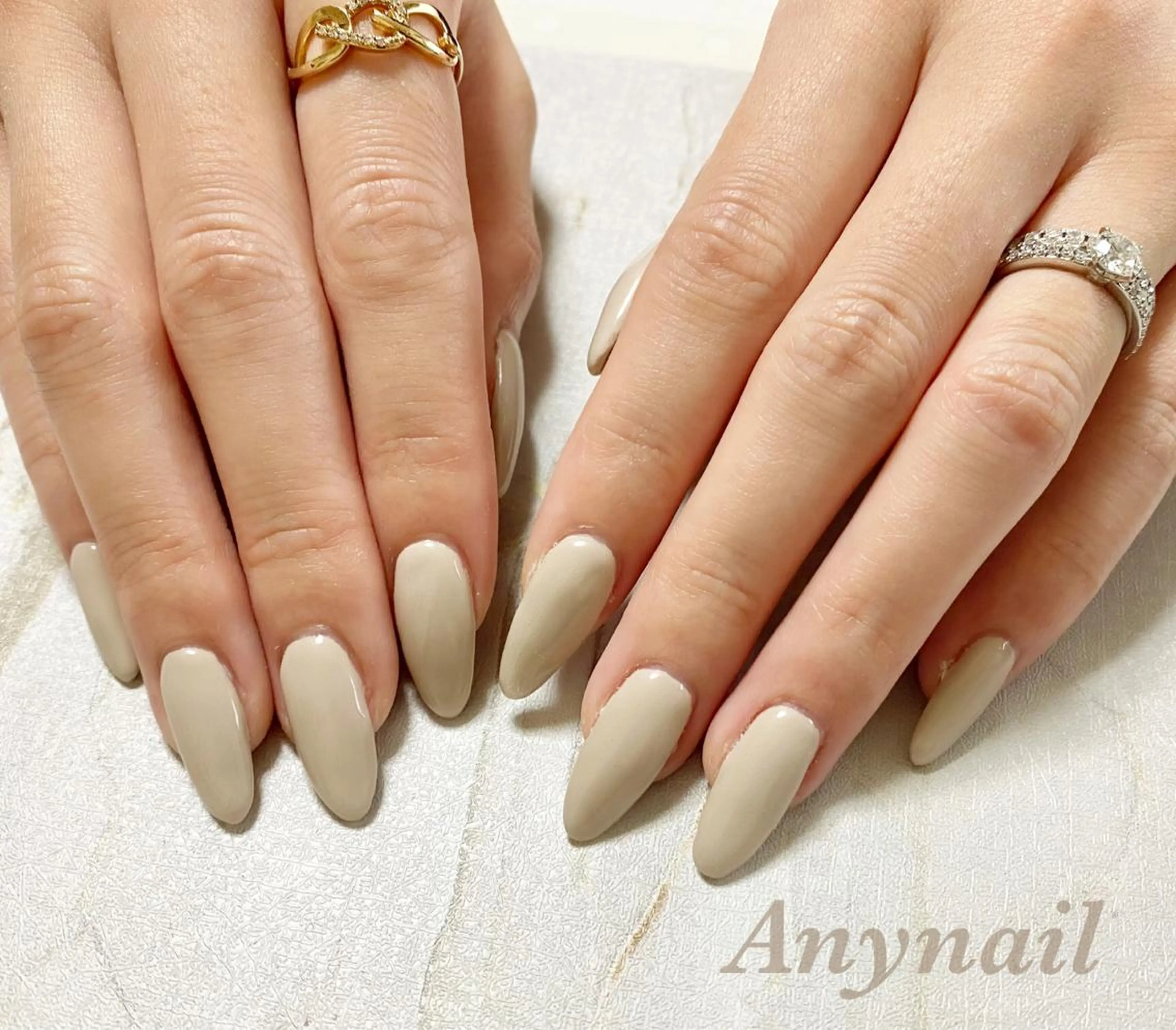 ネイル ブルー オフィスネイル ワンカラーネイル ハンドネイル 岩澤 恵子のネイルデザイン