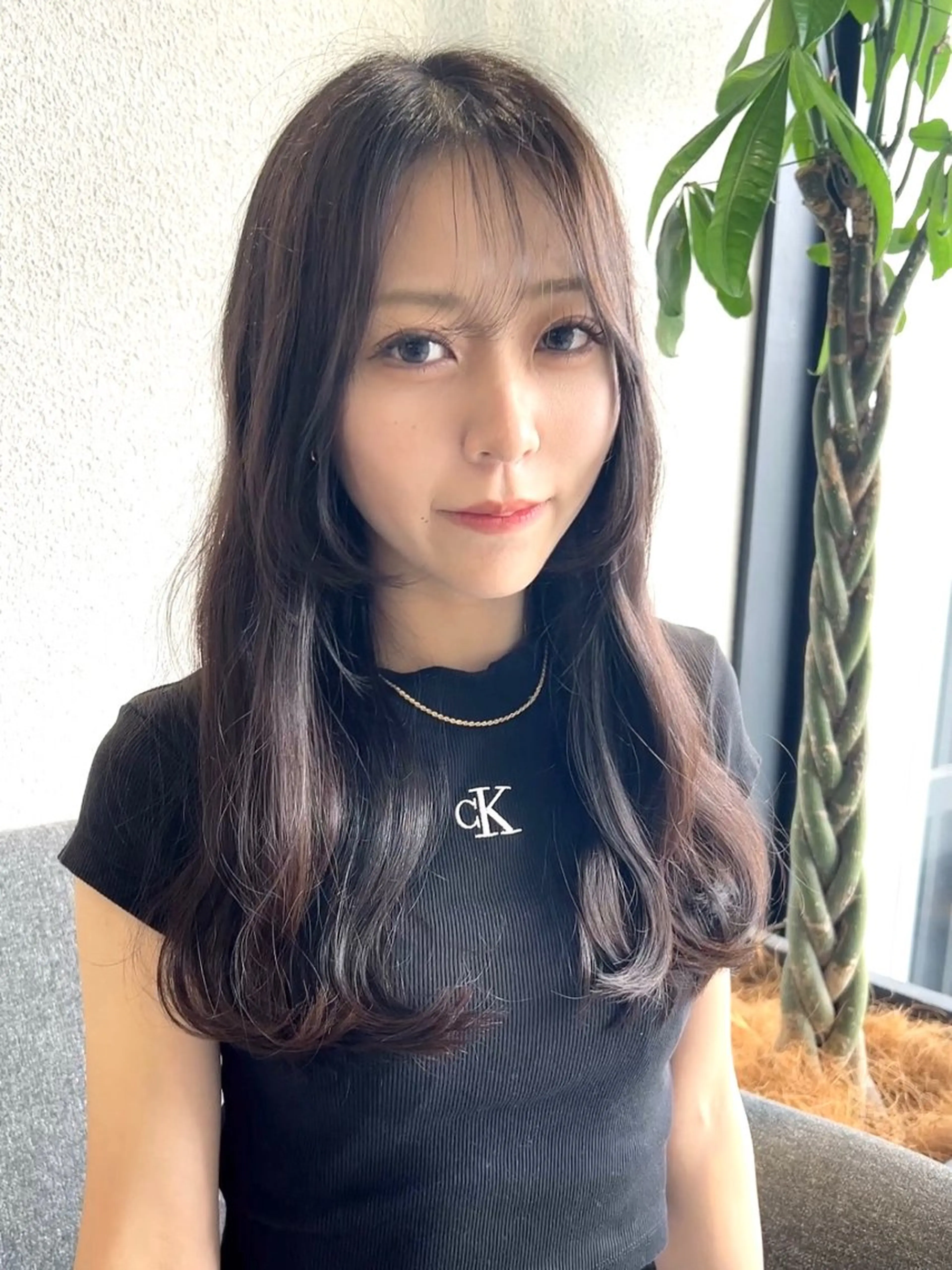 小顔補正立体カット+透明感カラー+トリートメント+炭酸スパの写真