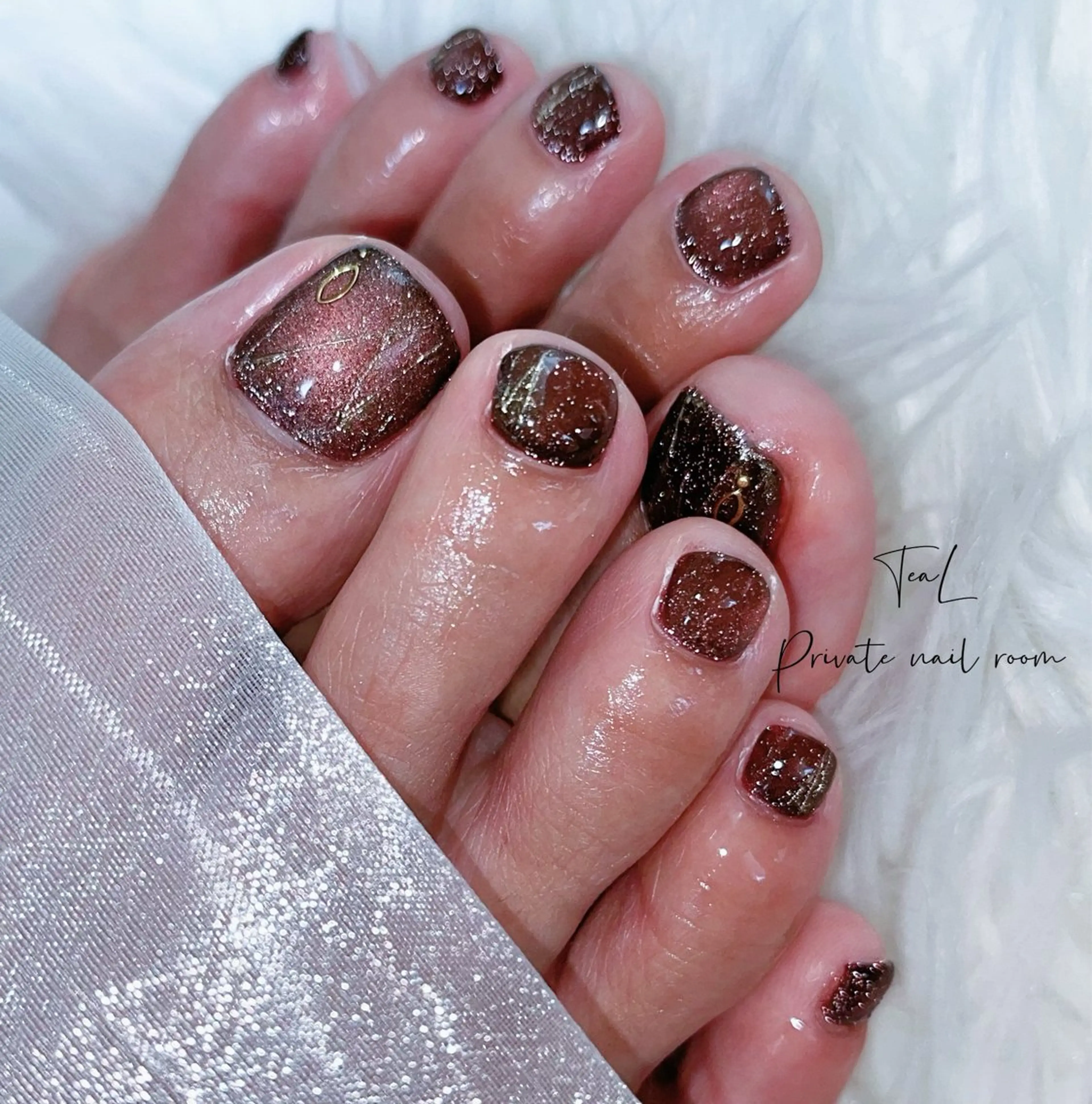 ネイル フットネイル フットネイル TeaL nailのネイルデザイン