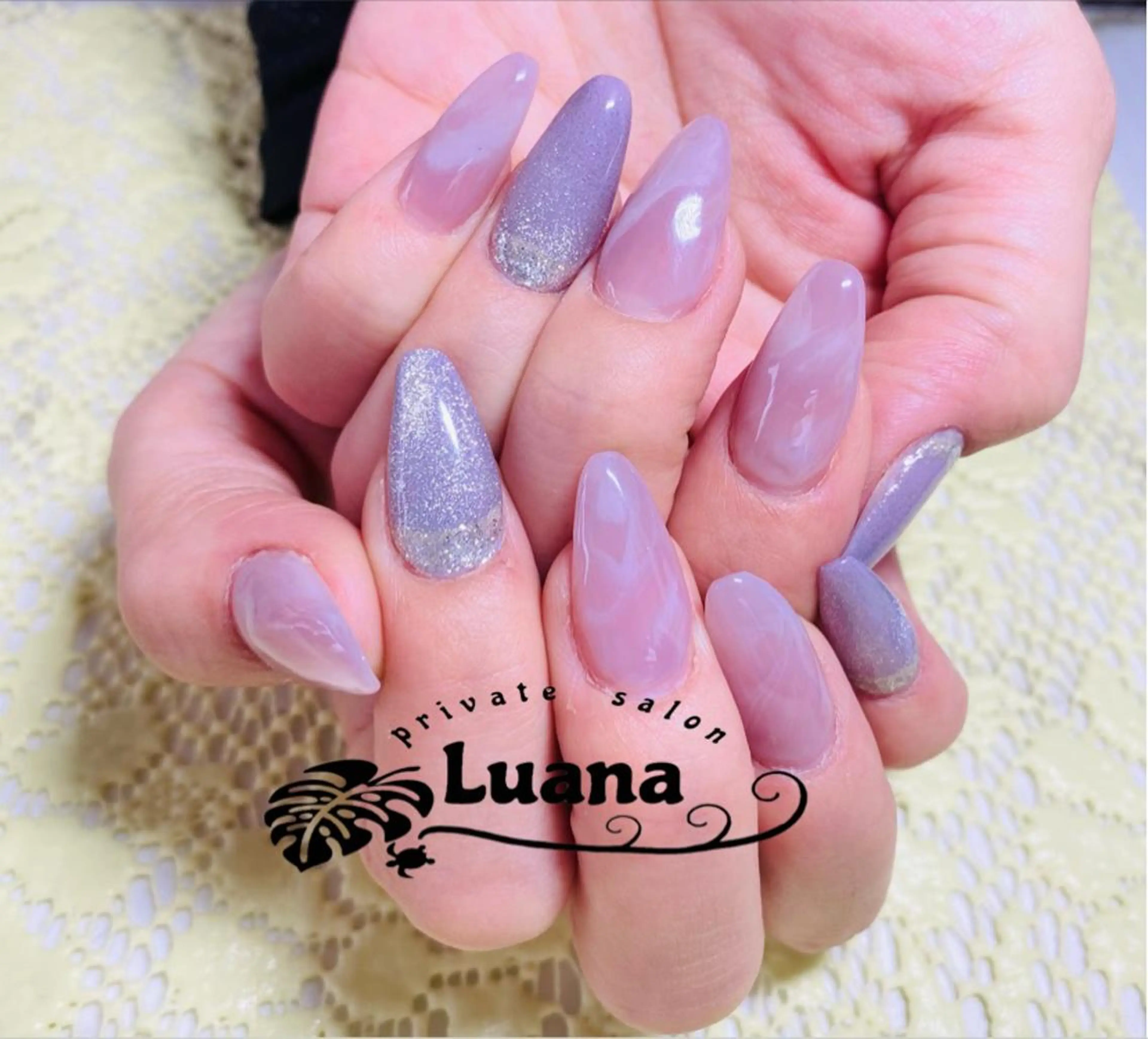 ネイル スカルプネイル シンプルネイル 自宅ネイルサロン ルアナのネイルデザイン