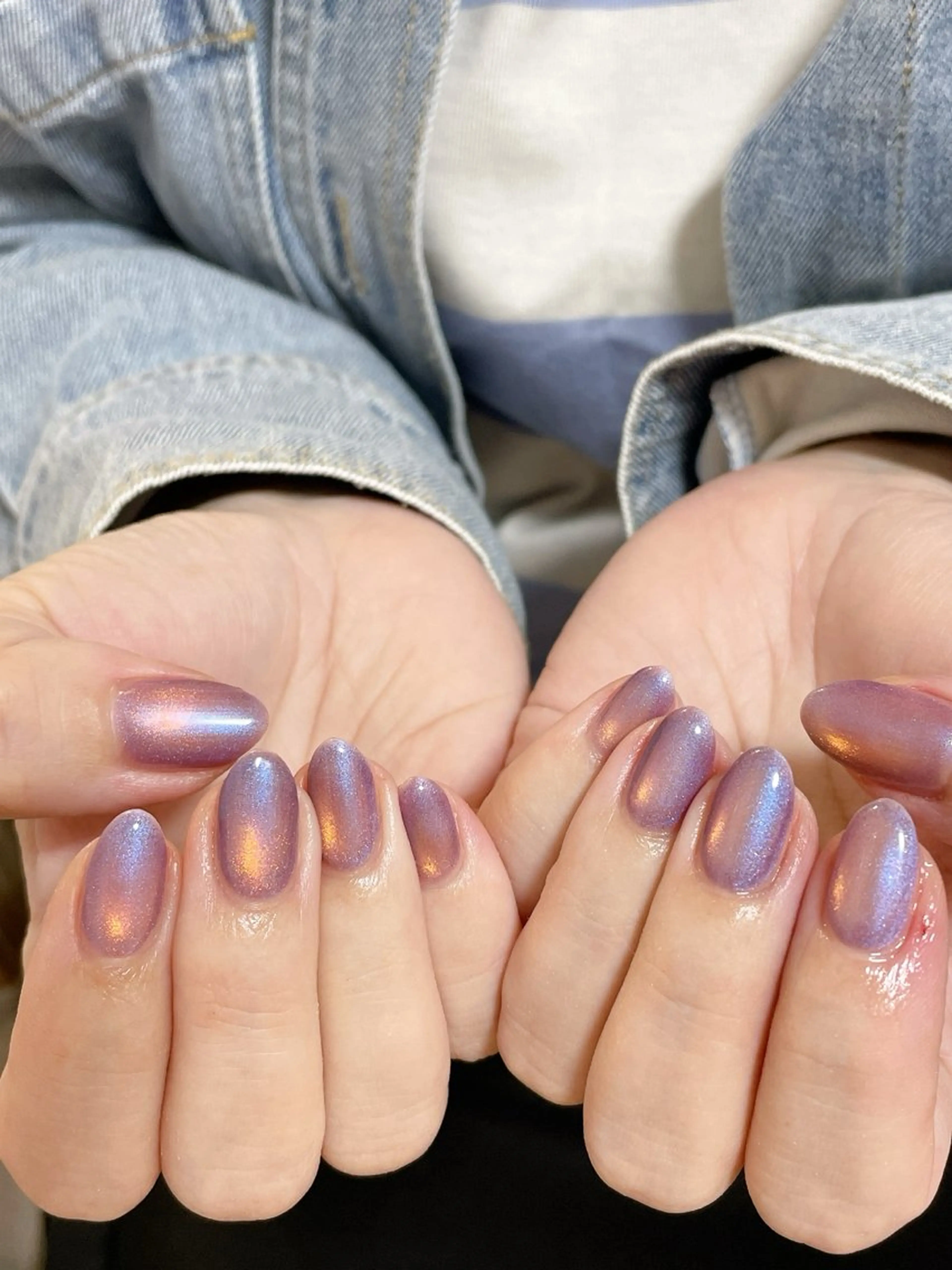 ネイル オーロラネイル フットネイル フレンチネイル ジェルネイル ハート ハンドネイル Mogu nail 二子玉川のネイルデザイン