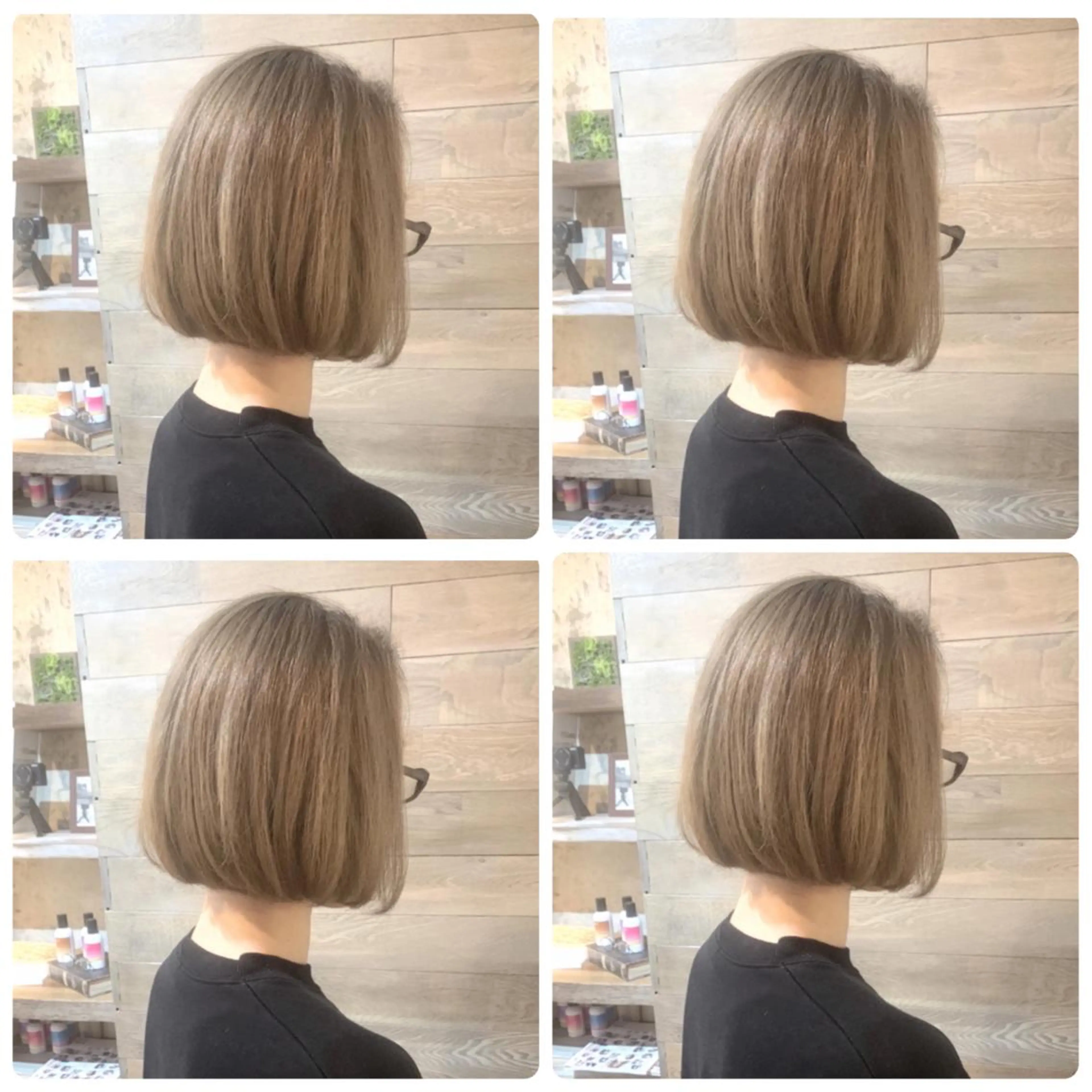 ミディアム カラー バレイヤージュ ブラウンカラー ココアブラウン デザインカラー グラデーションカラー カット ヘアカラー 京都大人女性ショート 徒歩1分/秋山のヘアスタイル