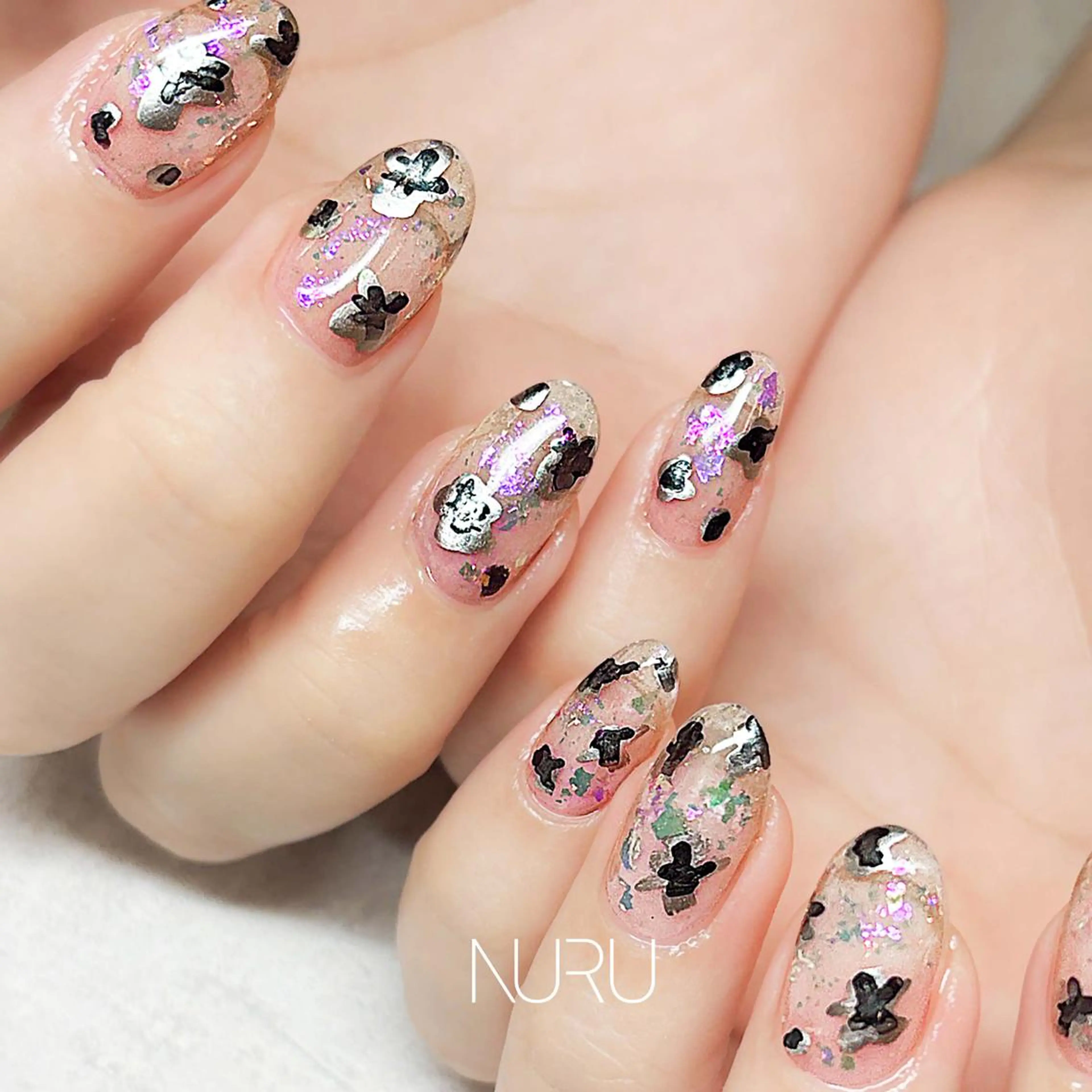 ネイル クリアネイル ニュアンスネイル ハンドネイル NURU NAIL ヌルネイル新宿のネイルデザイン