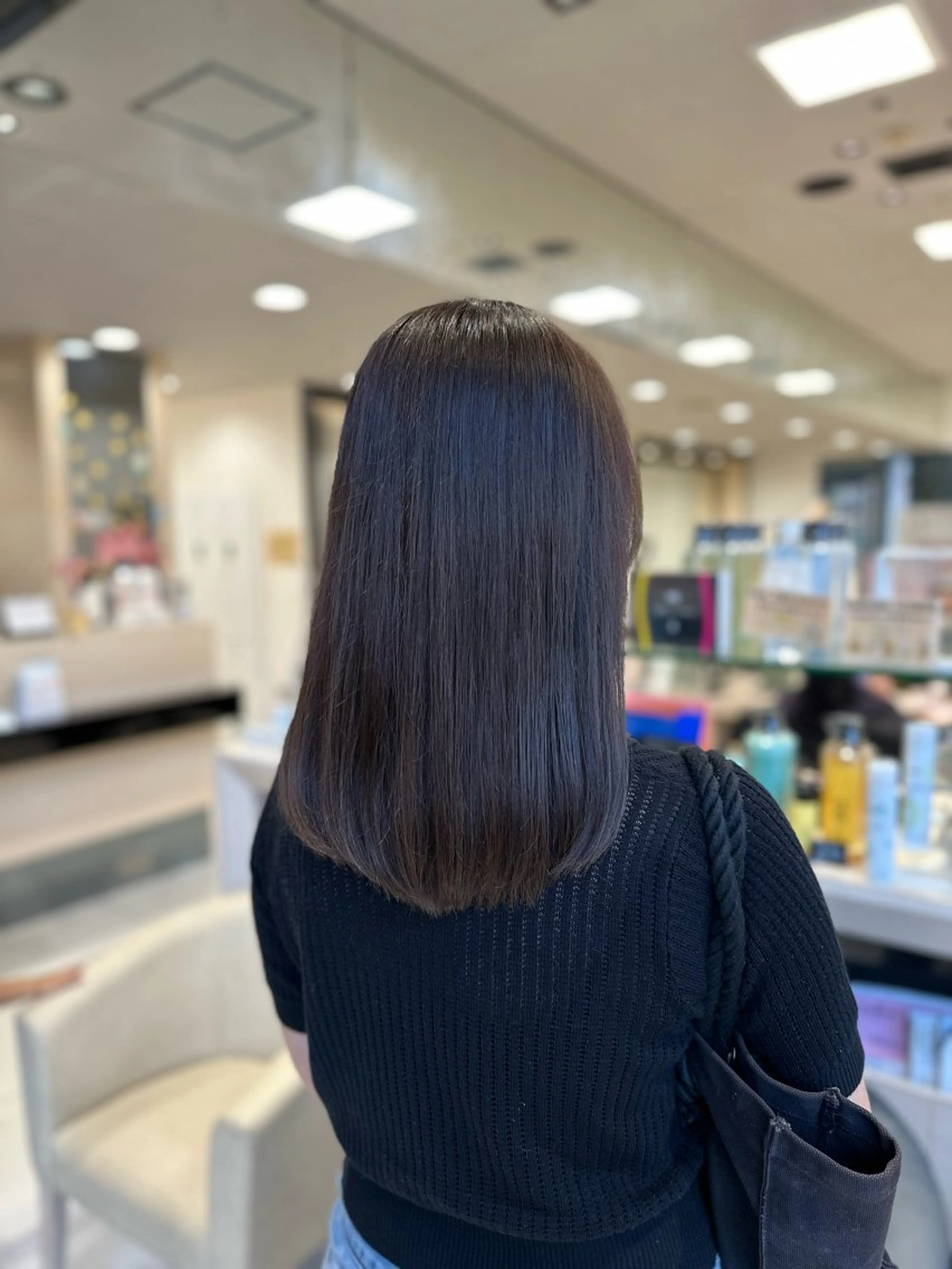 セミロング カラー ヘアカラー パーマ クロスパーマ/うる艶 カラー/Kurumiのヘアスタイル