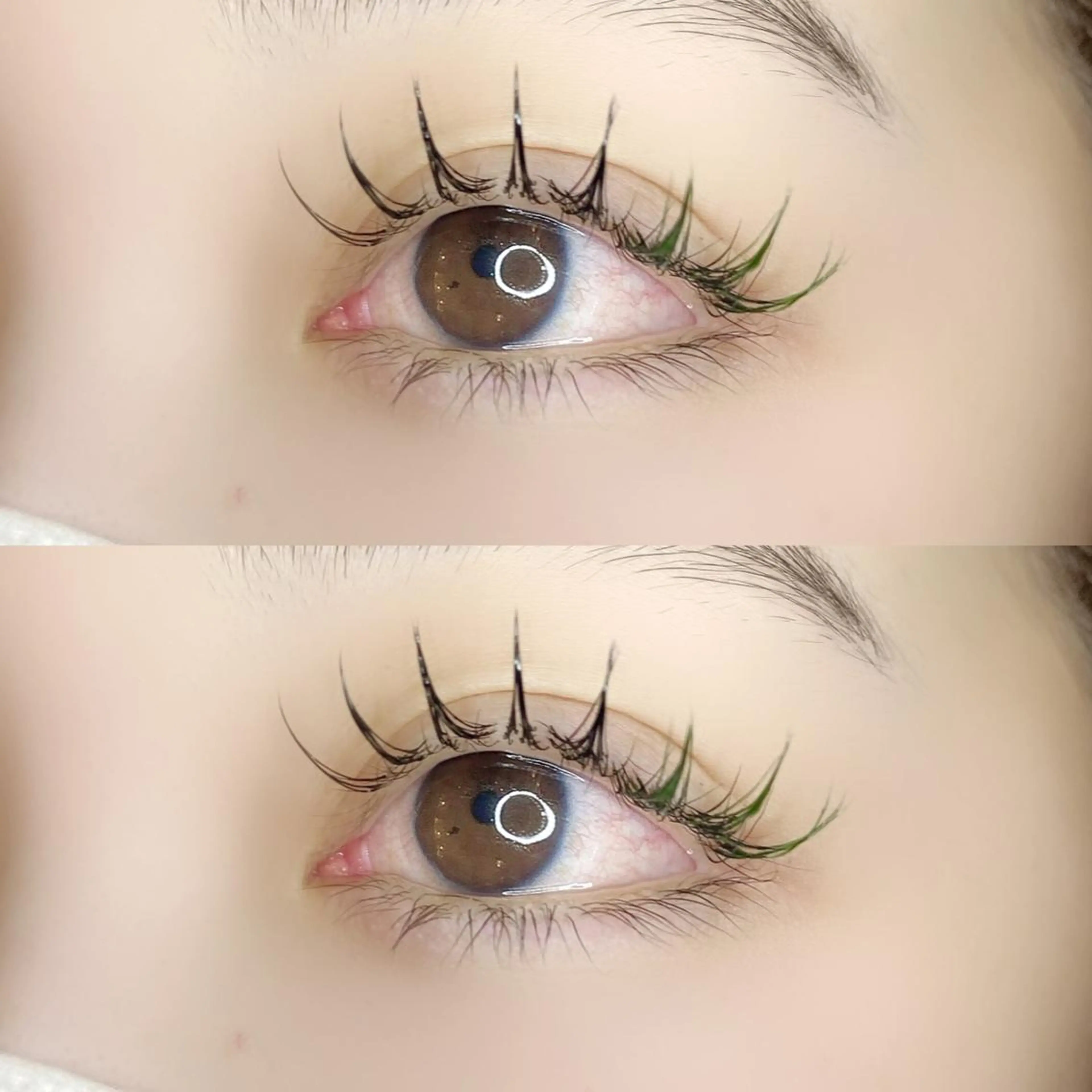 マツエク・マツパ 束感まつ毛 カラーマツエク フラットラッシュ 韓国風マツエク ナチュラル EA所属・KAMIYU 💎❄️のマツエク・マツパデザイン