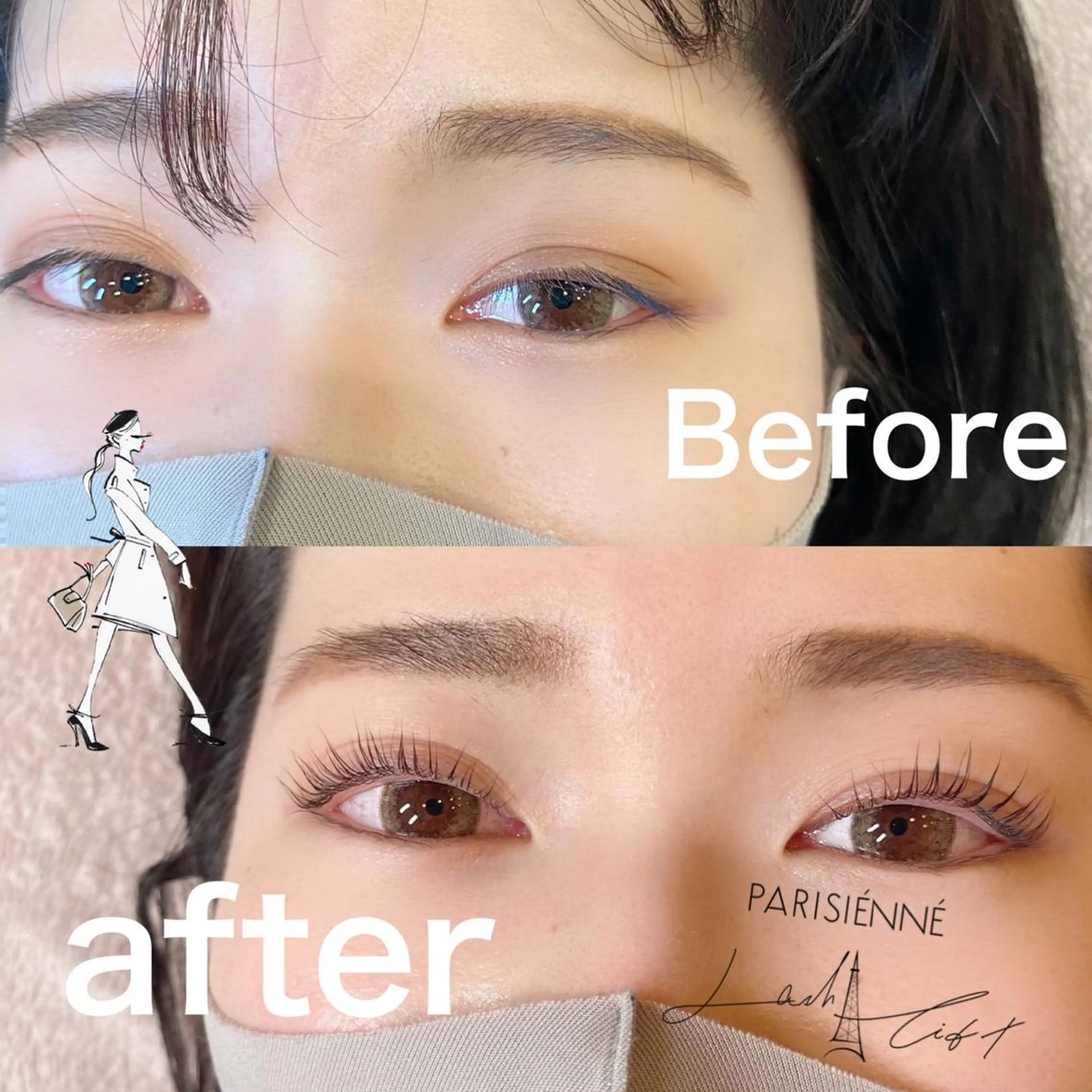 マツエク・マツパ パリジェンヌラッシュリフト （muro by mieux）bloom  lash所属・☆ sakiのマツエク・マツパデザイン