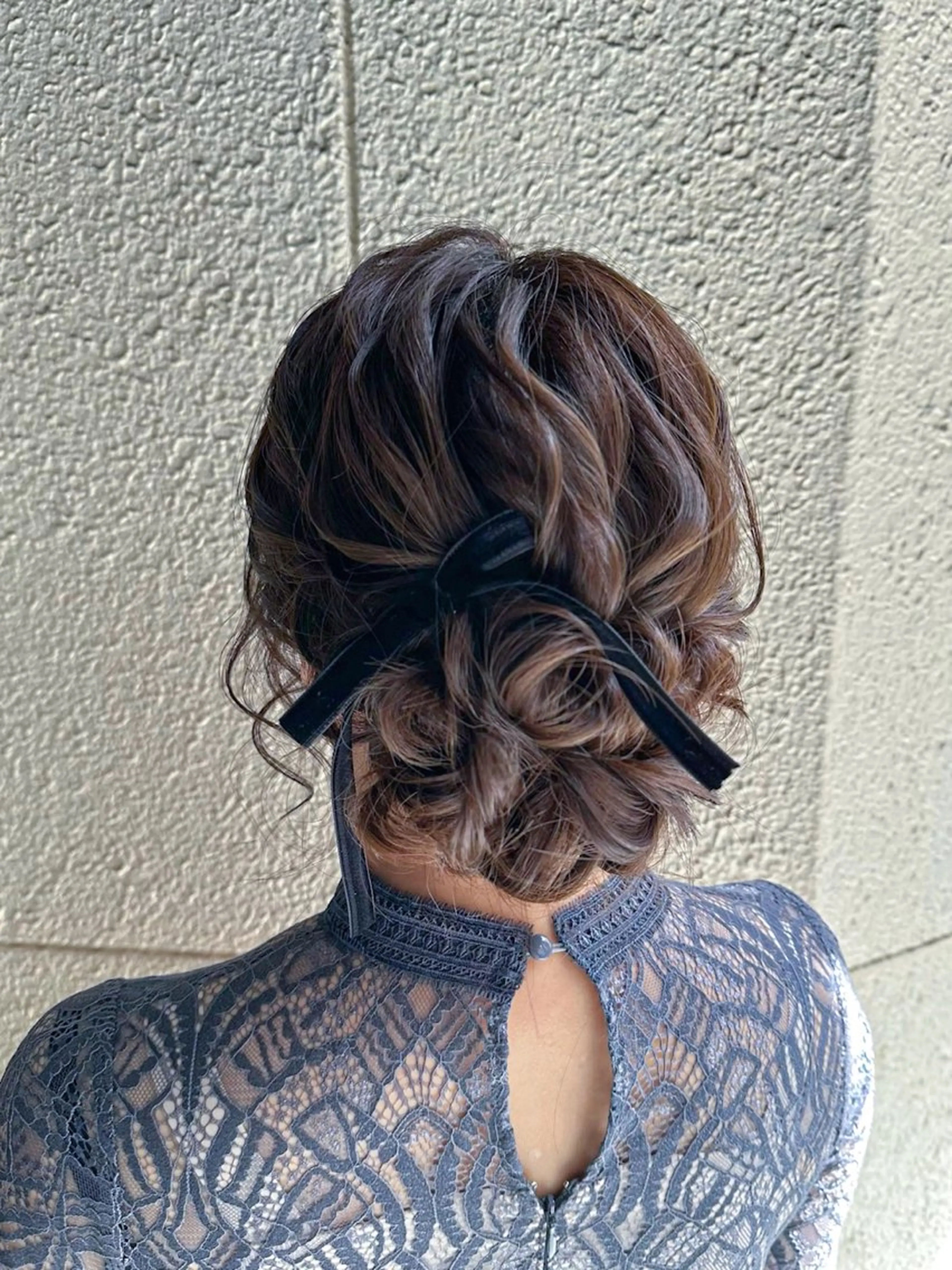 アップヘアの写真